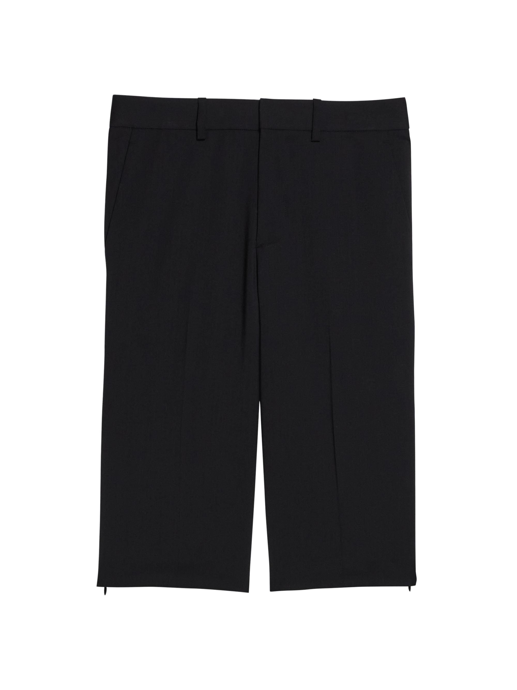 Helmut Lang Women's Virgin Wool Knee-Length Shorts - Black