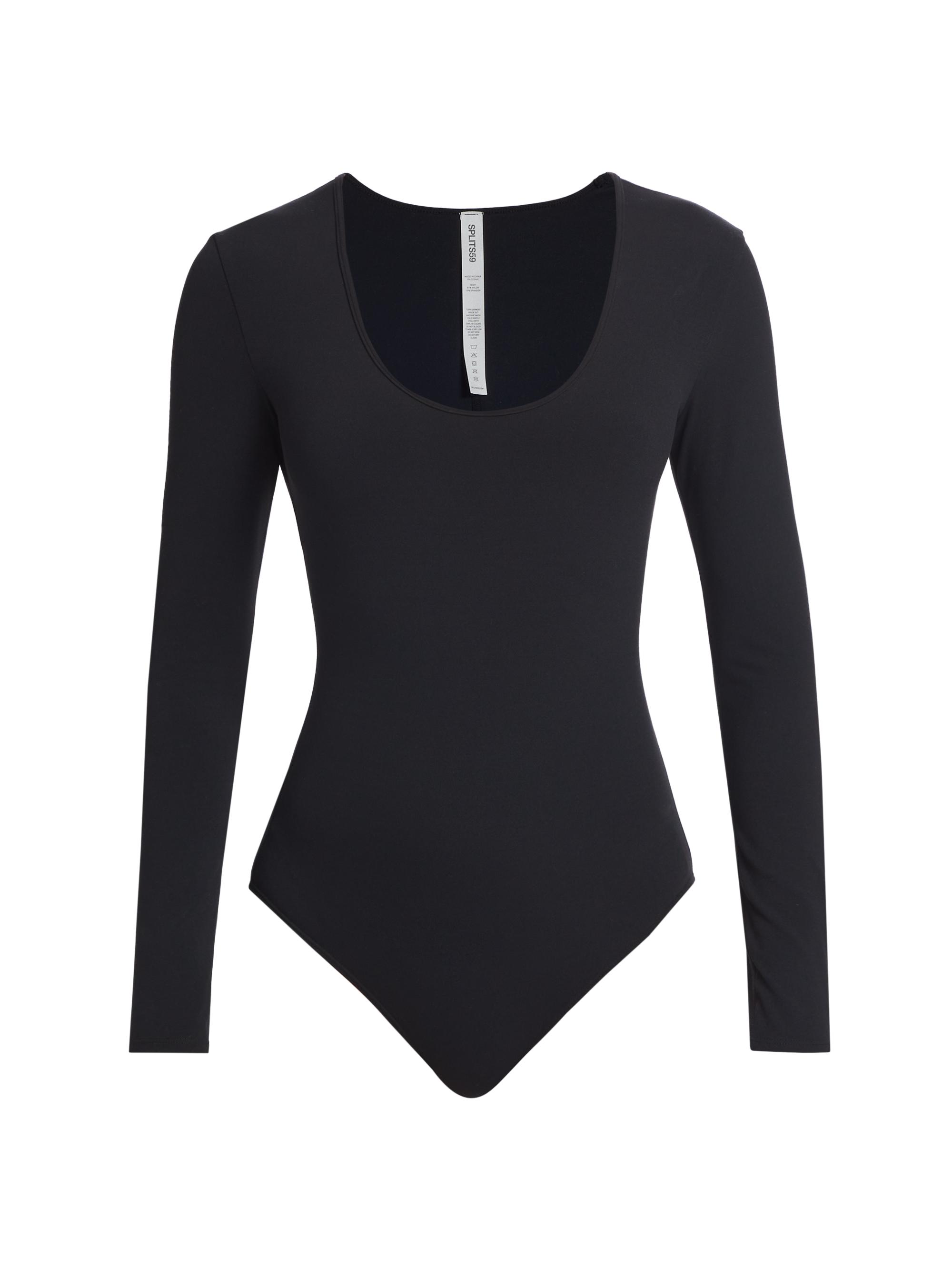 Splits59 Women's AirWeight Scoopneck Bodysuit - Black