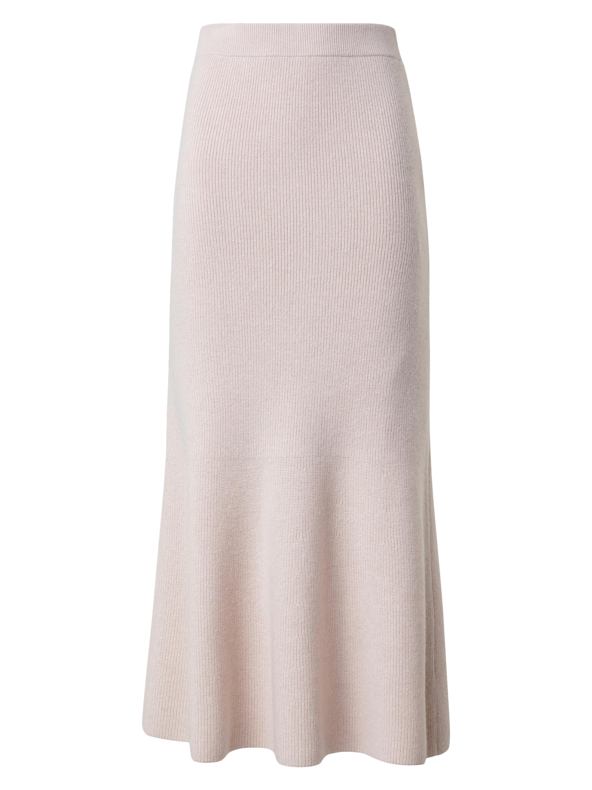 Akris Women's Cashmere Ribbed Midi-Skirt - Sand