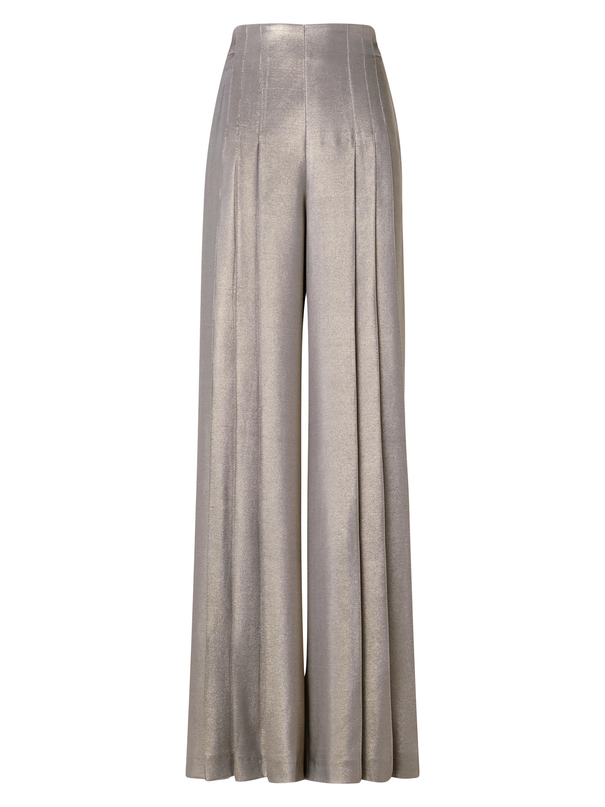 Akris Women's Miyuki Silk-Blend Wide-Leg Pants - Gold