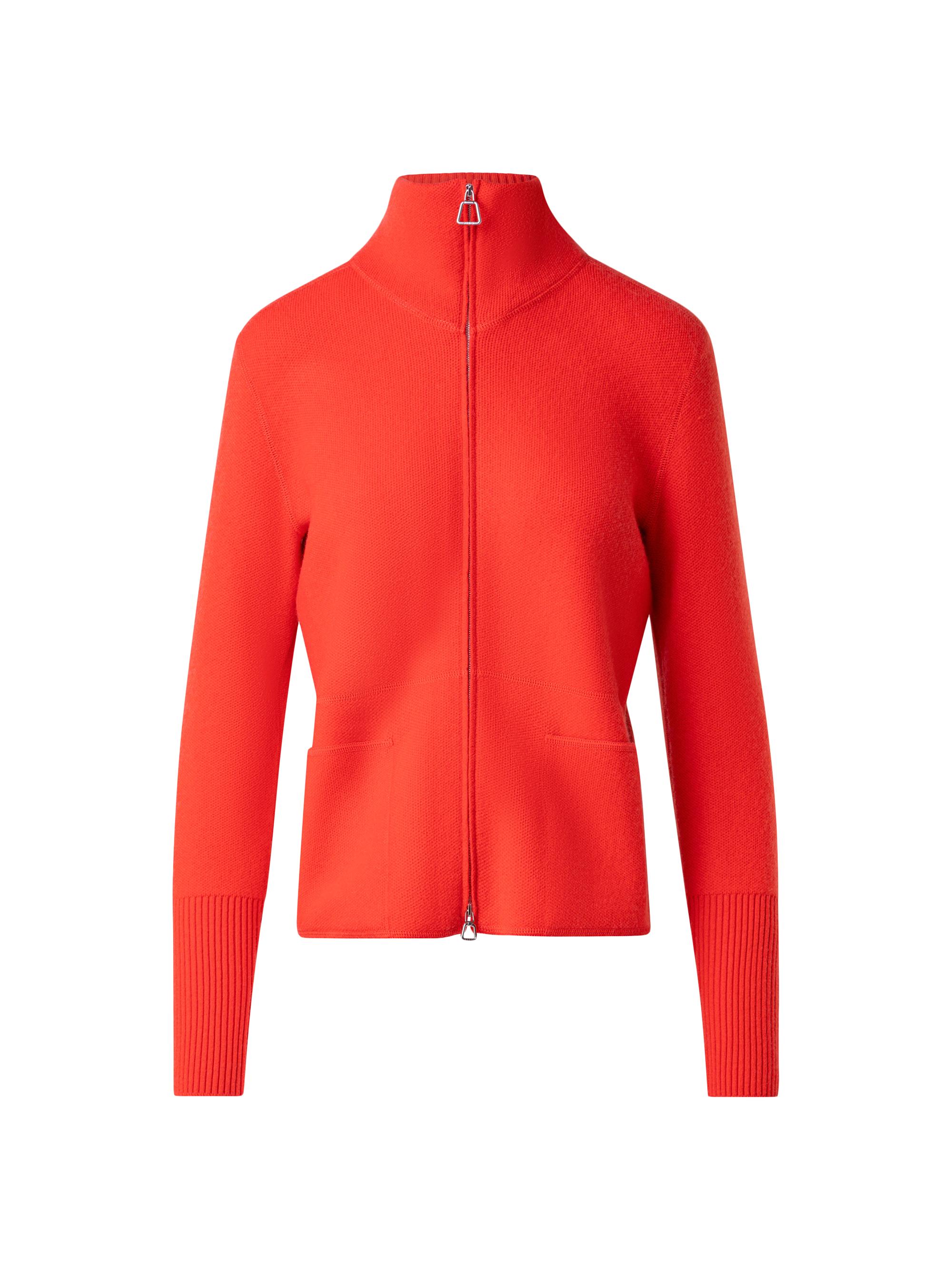 Akris Women's Cashmere Zip Cardigan - Poppy