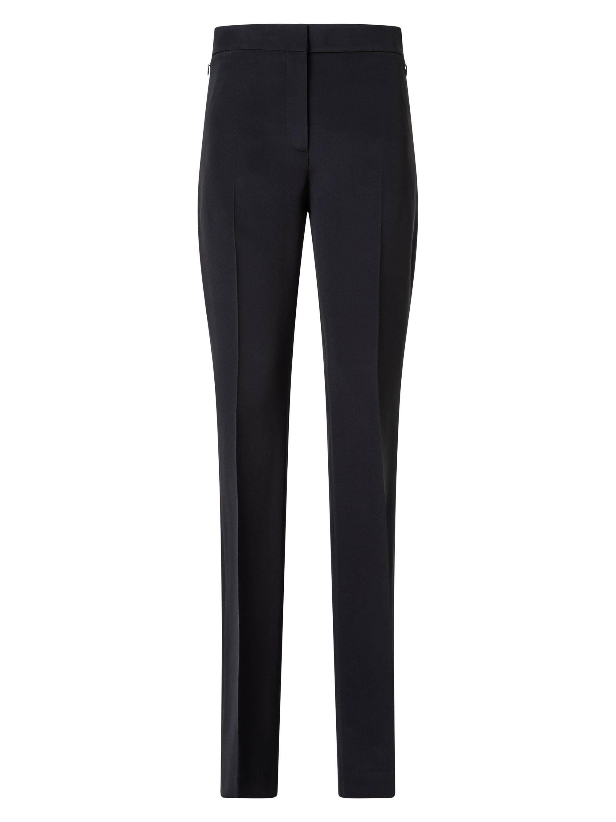 Akris Women's Silk Slim-Straight Pants - Black