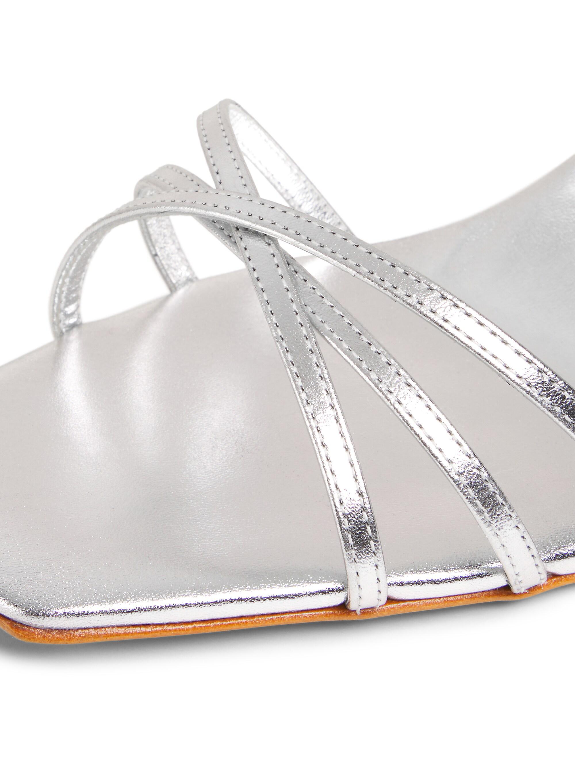 Schutz Amelia 100MM Metallic Leather Sandals | Saks Fifth Avenue