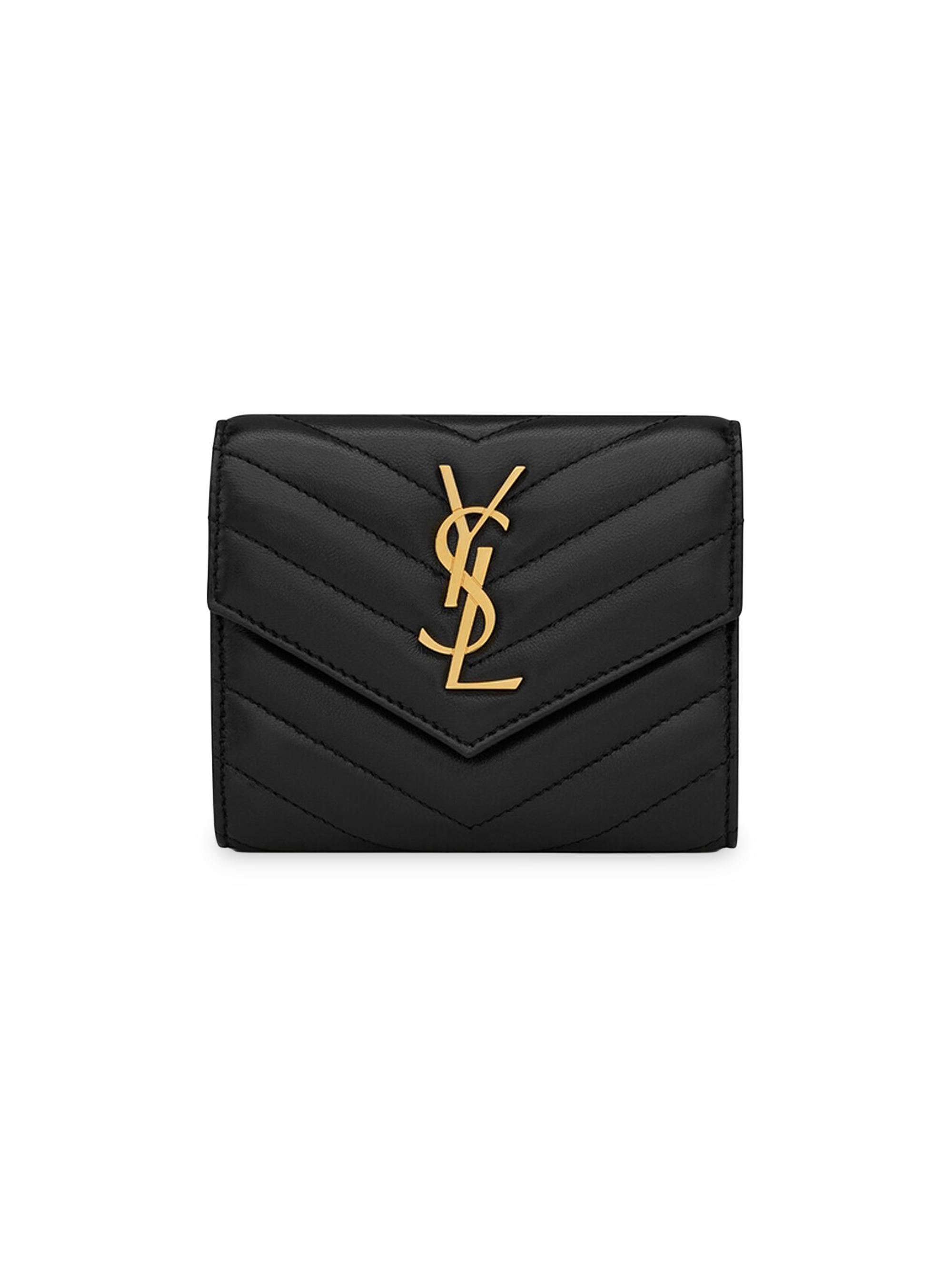 M*T様 YSL財布 Saint Laurent Cassandre Matelassé Compact Tri-Fold Wallet in