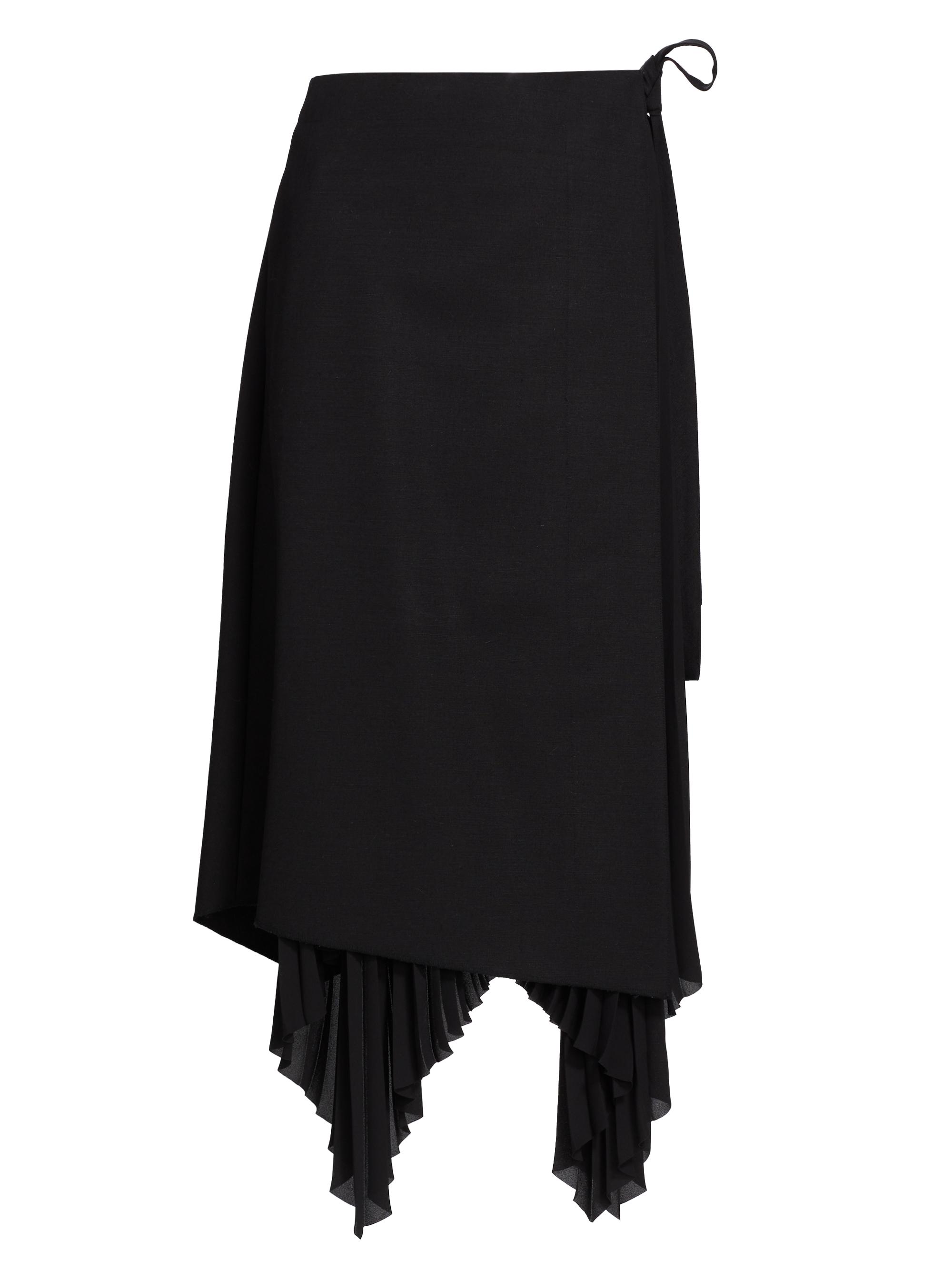 Jason Wu Collection Women's Pleated Wool-Blend Midi-Skirt - Black