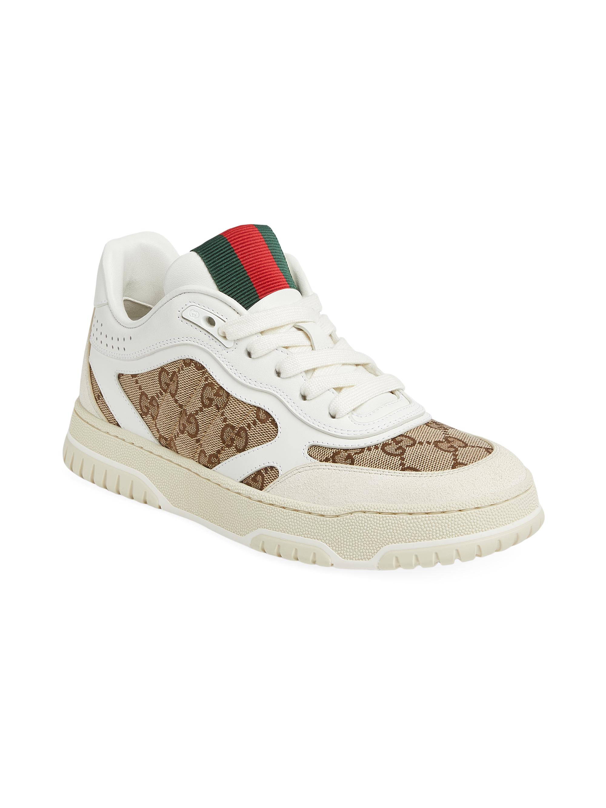 Gucci Re-Web Leather Sneakers | Saks Fifth Avenue