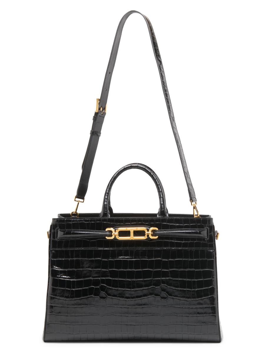 ハンドバッグ ROAR SMALL TOP HANDLE BAG IN CROCODILE-EMBOSSED LEATHER TOM FORD Large Whitney Crocodile-Embossed Leather Top-Handle