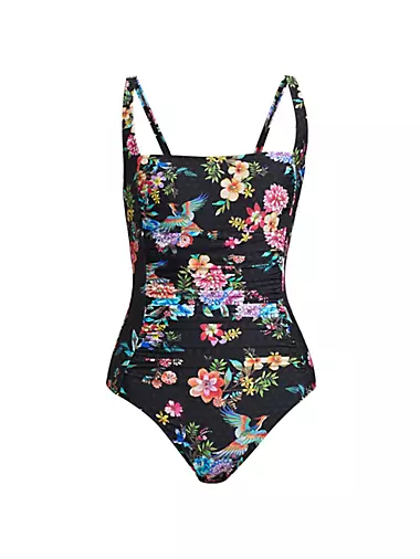 Sognatore Nero Ruched One-Piece Swimsuit