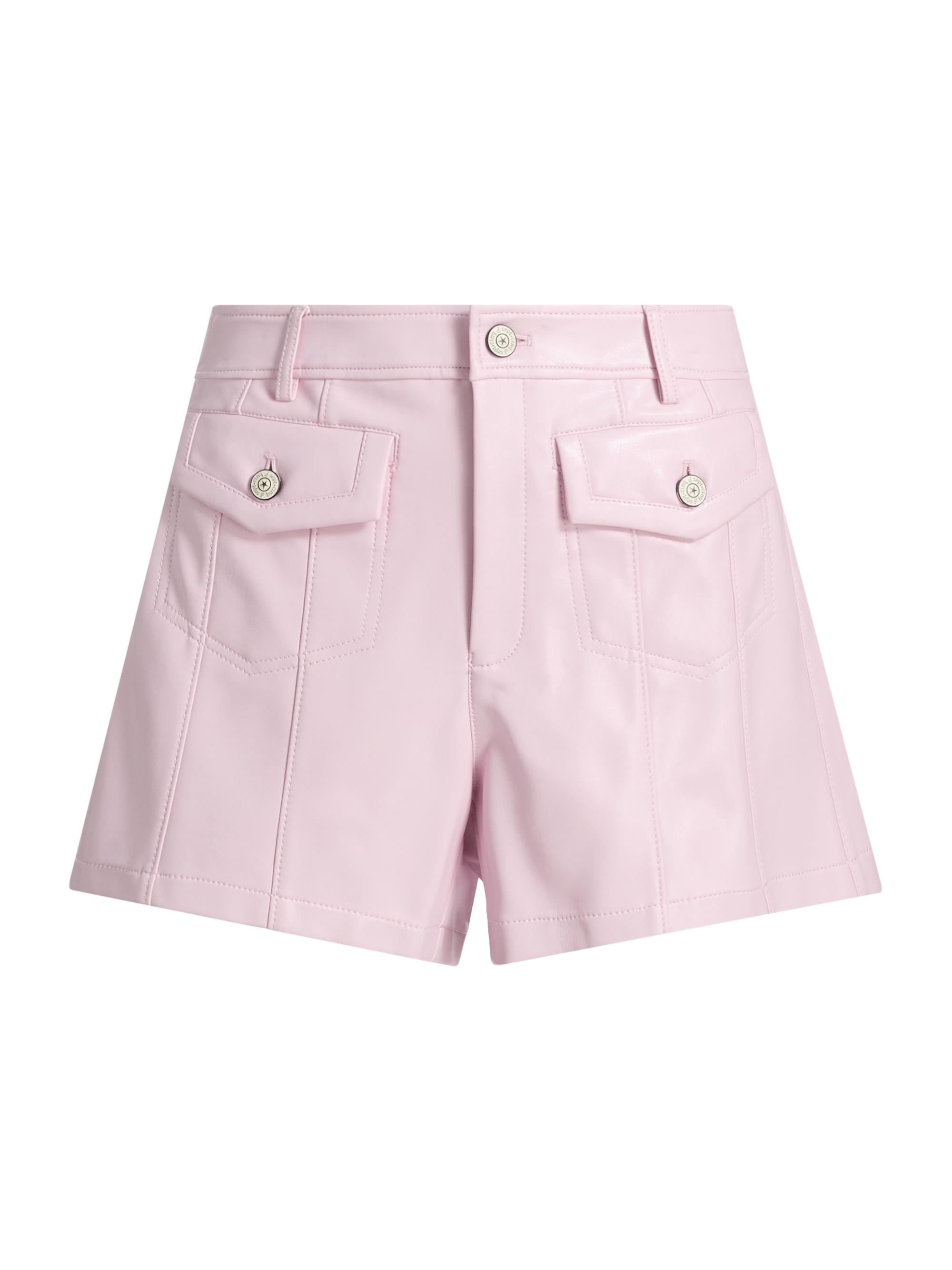 Cinq à Sept Women's Eileen Vegan Leather Shorts - Soft Peony