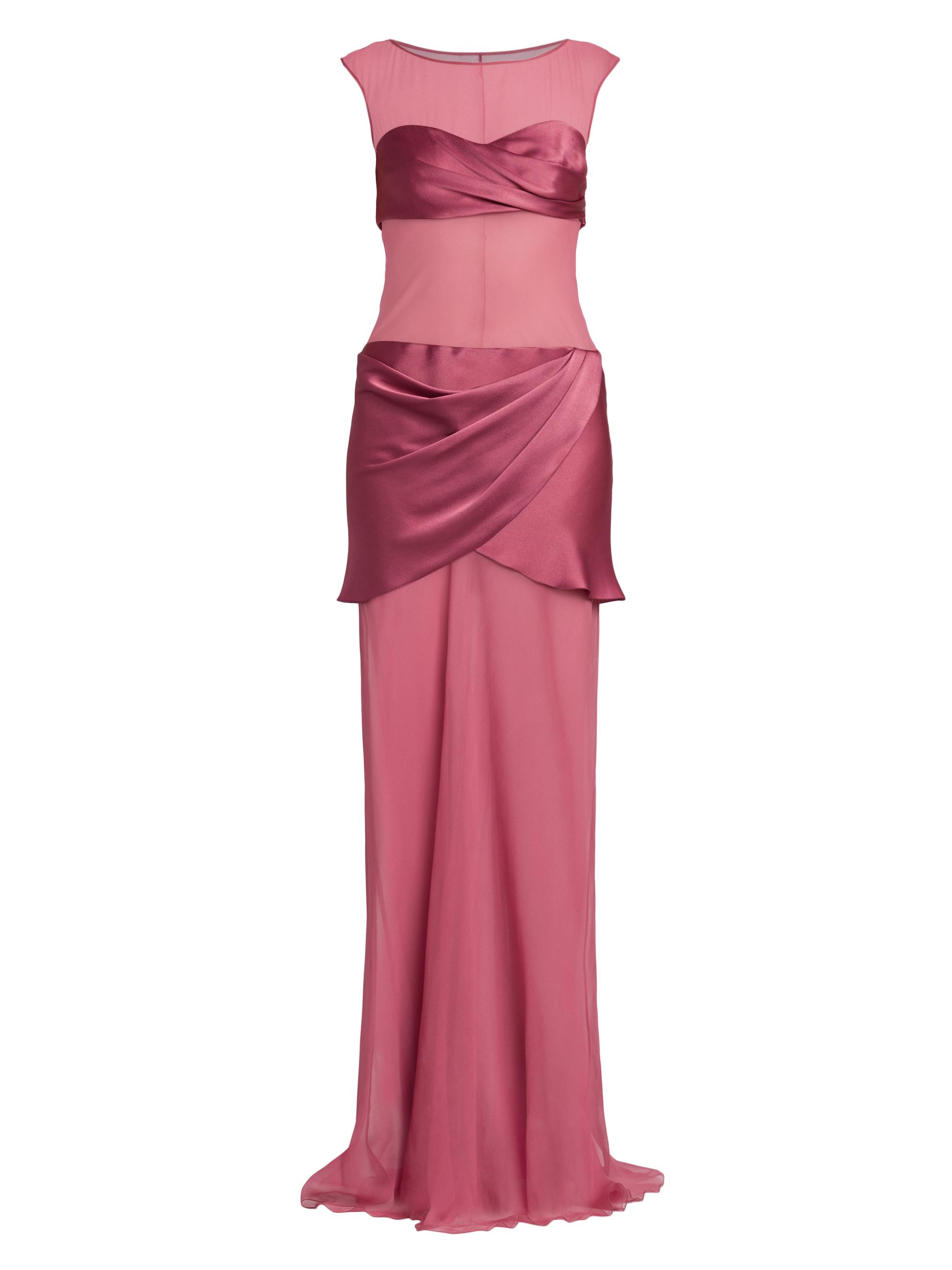 Alberta Ferretti Layered Chiffon & Charmeuse Gown | Saks Fifth Avenue