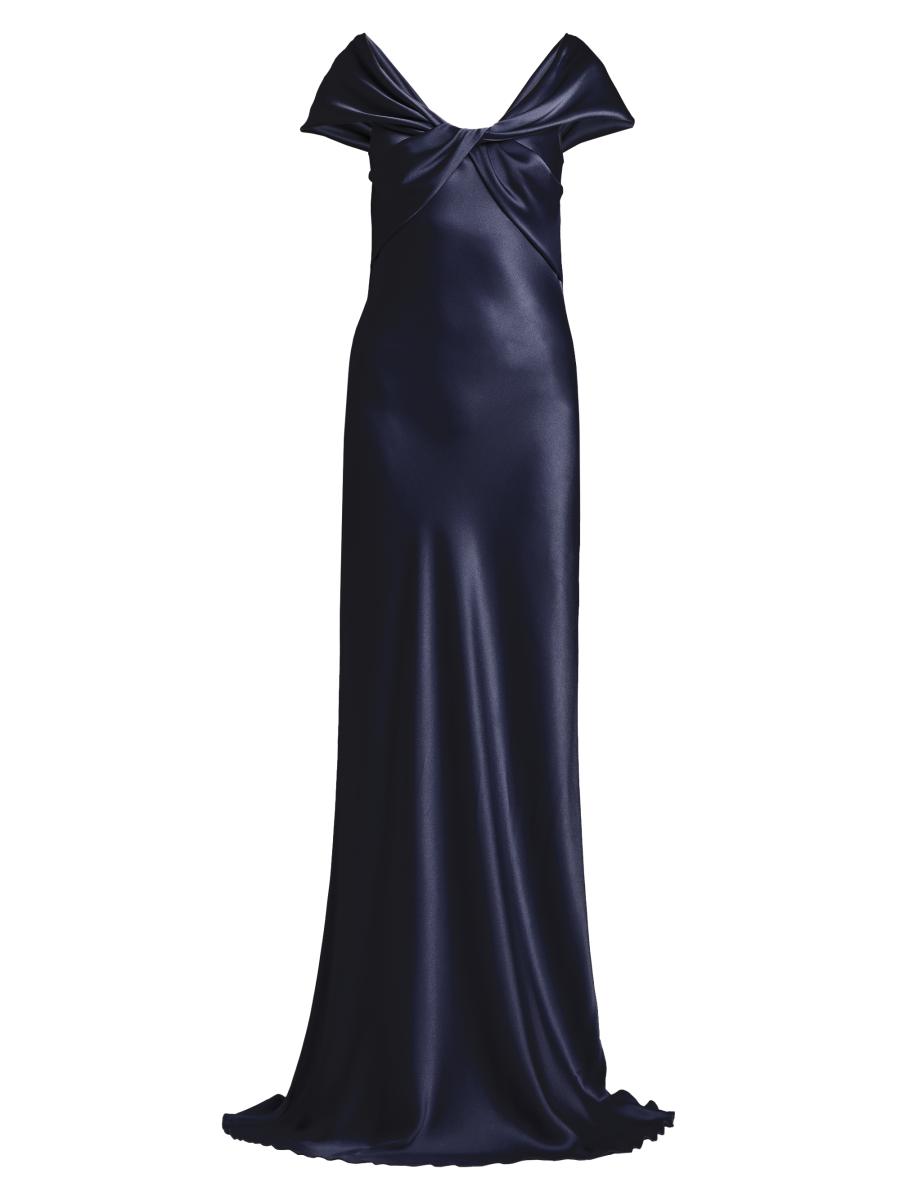 パーティードレス Alberta Ferretti Blue Silk Blend Dress 0400020543535?wid=900