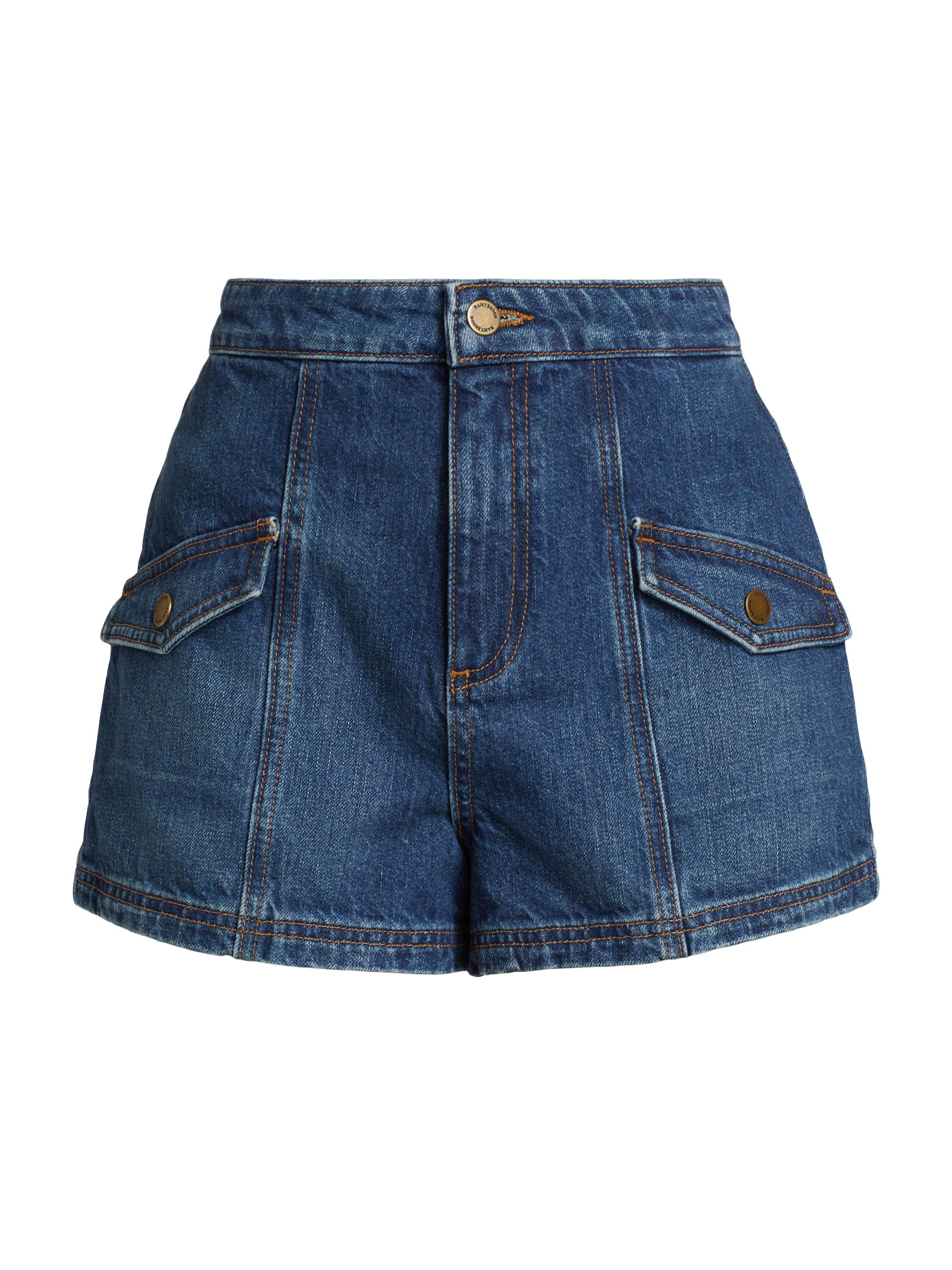 Ramy Brook Women's Nova Denim High-Rise Shorts - Medium Wash