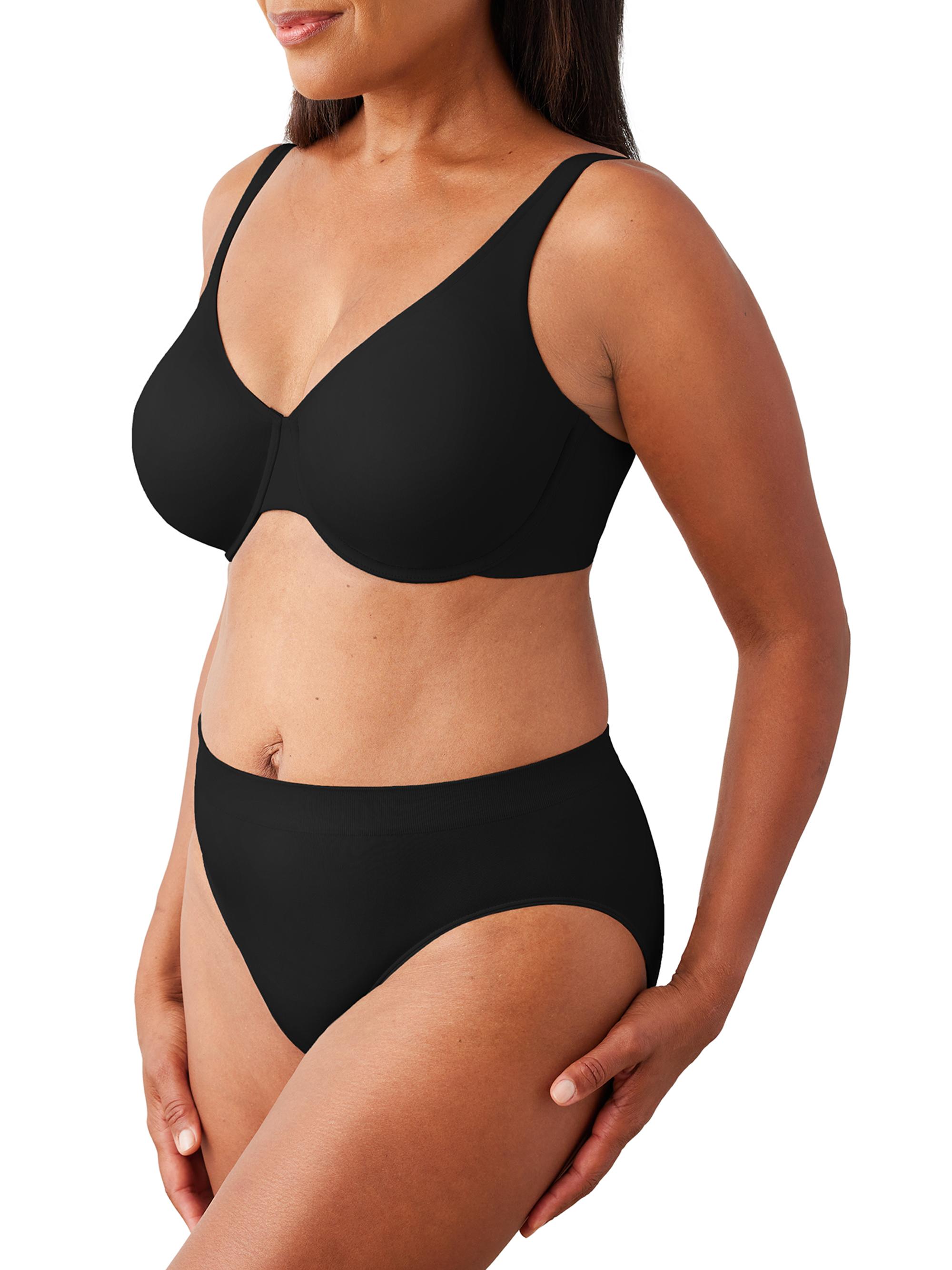 Wacoal Women's Comfortable Cool Seamless Underwire Bra - Black - side view in Black