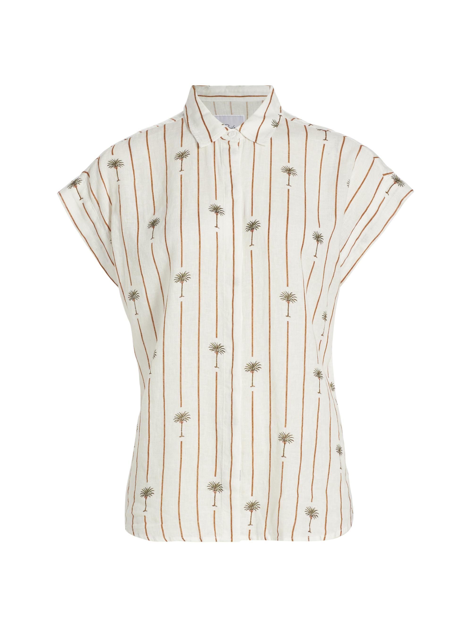 Rails Women's Jamie Striped Button-Front Top - Stripe Palms