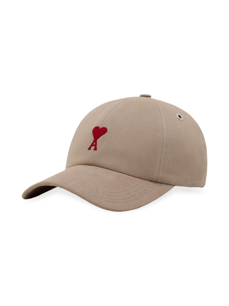 amiキャップ AMI PARIS Logo-Embroidered Cotton-Twill Baseball Cap for Men