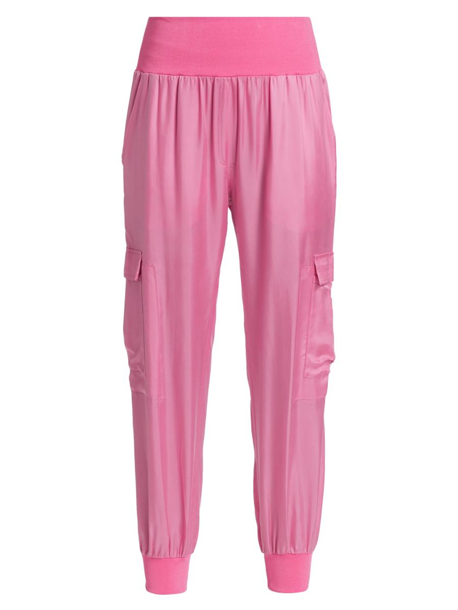 Cinq à Sept Giles Satin Jogger Pants | Saks Fifth Avenue