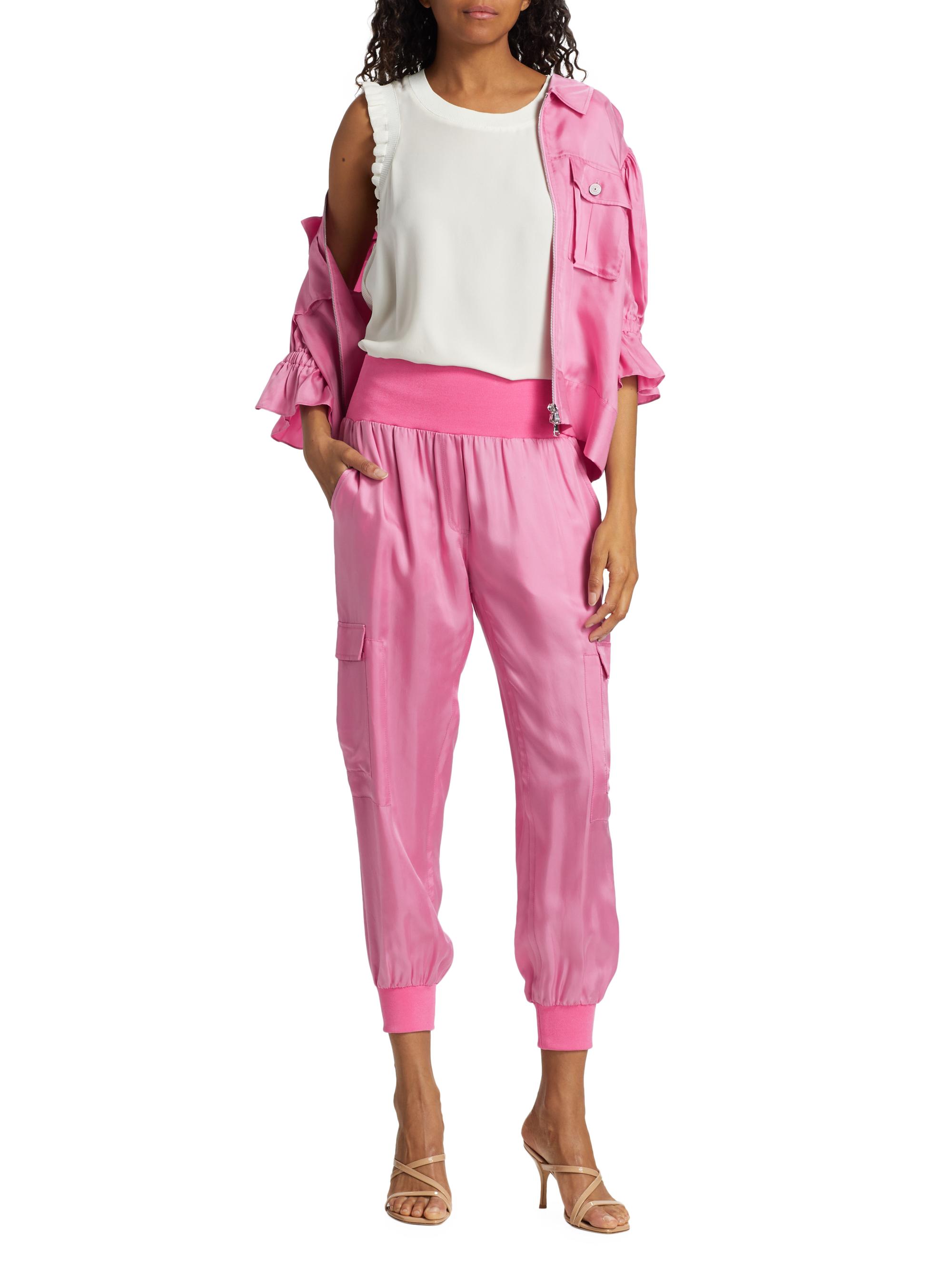Cinq à Sept Giles Satin Jogger Pants | Saks Fifth Avenue
