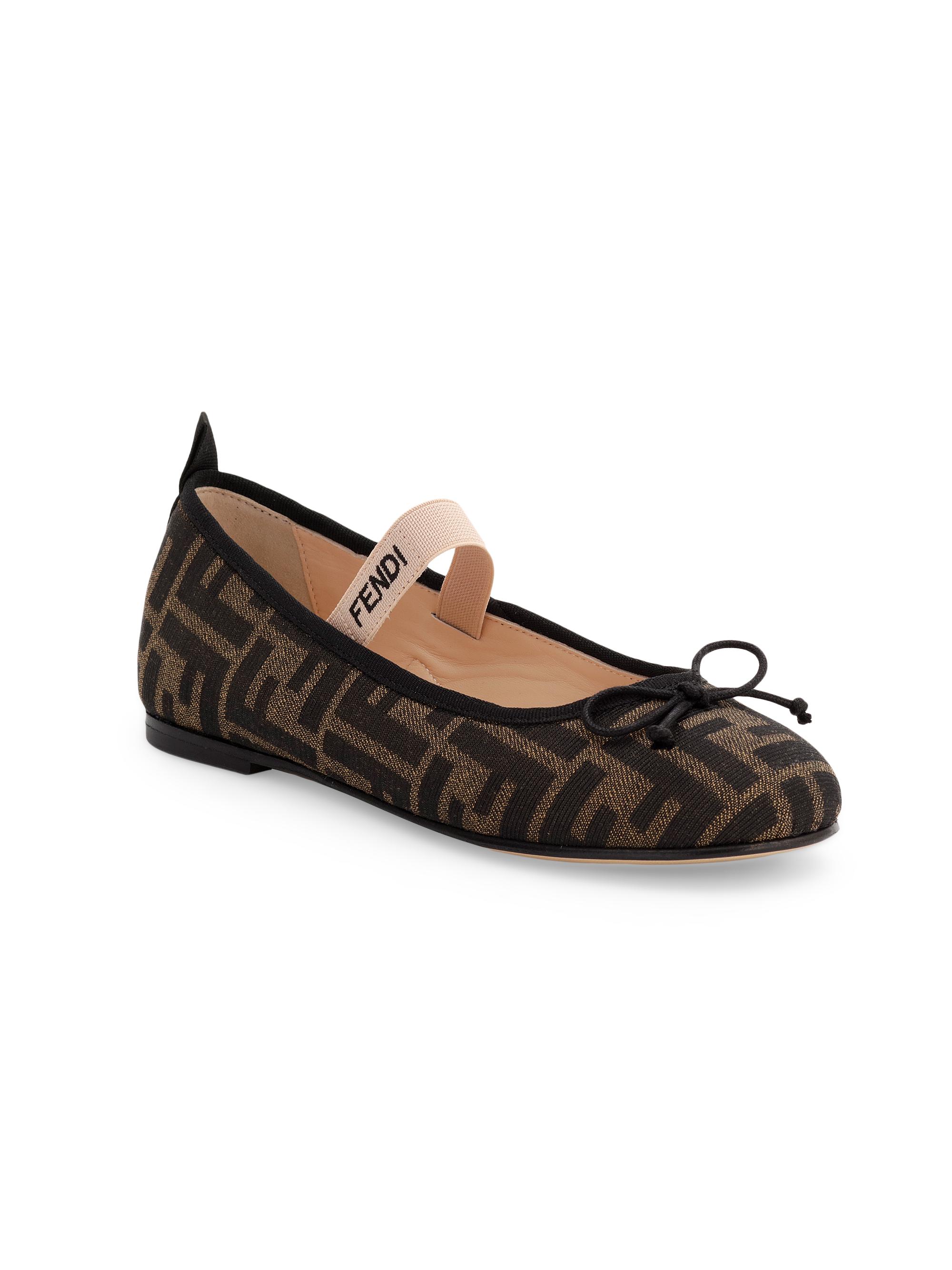 FENDI バレエシューズ Fendi Girl's FF Bow Ballerina Flats | Saks Fifth Avenue