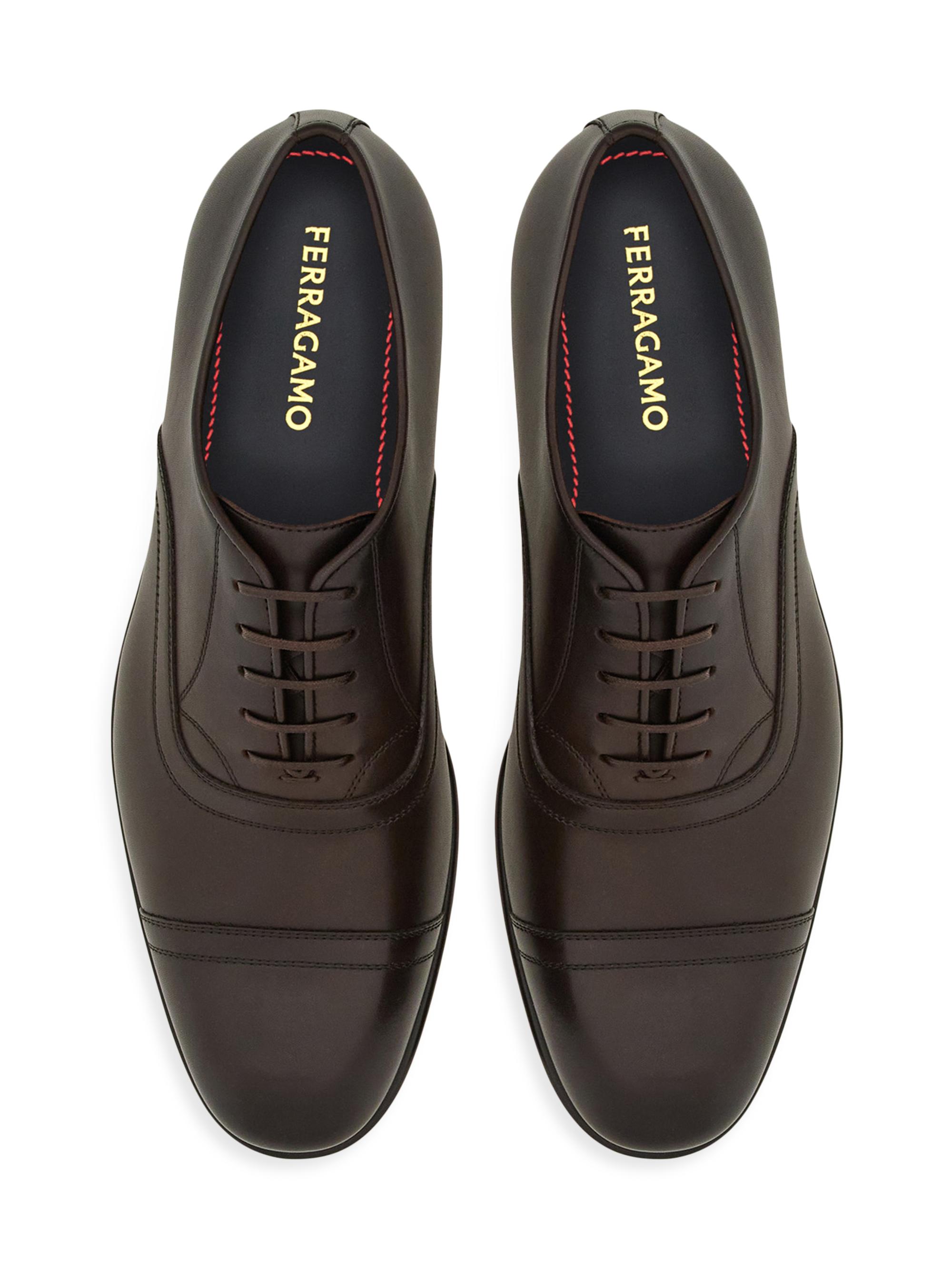 FERRAGAMO Cortez Leather Oxfords | Saks Fifth Avenue