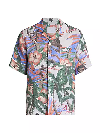Floral Linen Camp Shirt