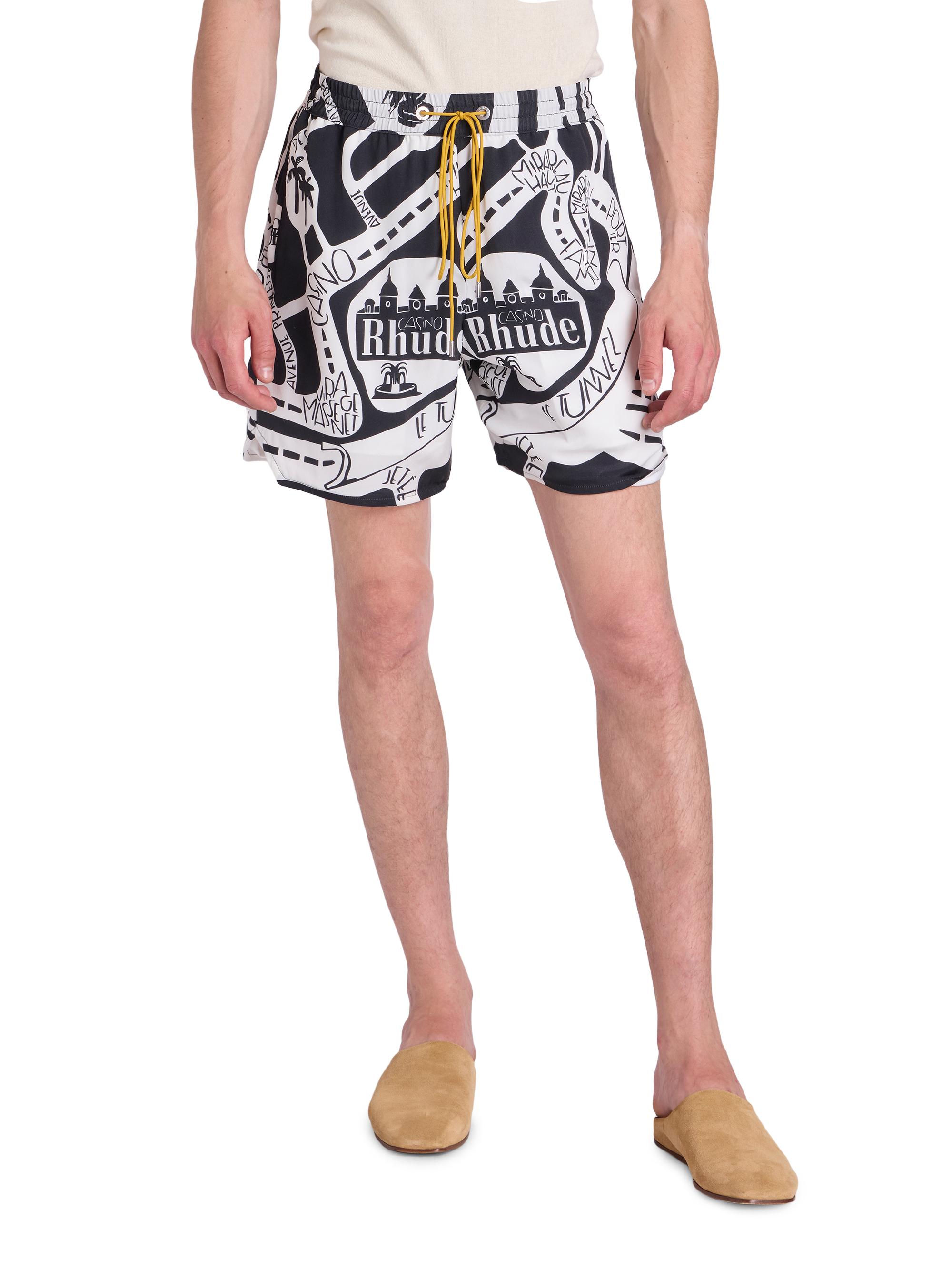 Shop R H U D E Strada Graphic Silk Shorts | Saks Fifth Avenue
