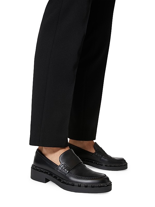 Shop Valentino Garavani Rockstud M-Way Calfskin Loafers Shop Valentino Garavani Rockstud M-Way Calfskin Loafers