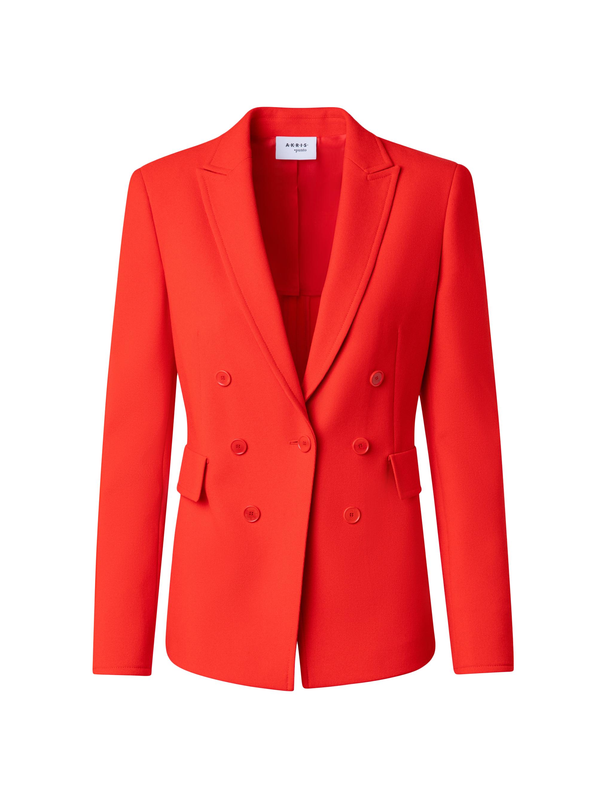 Akris punto Women's Double-Breasted Blazer - Crimson Red