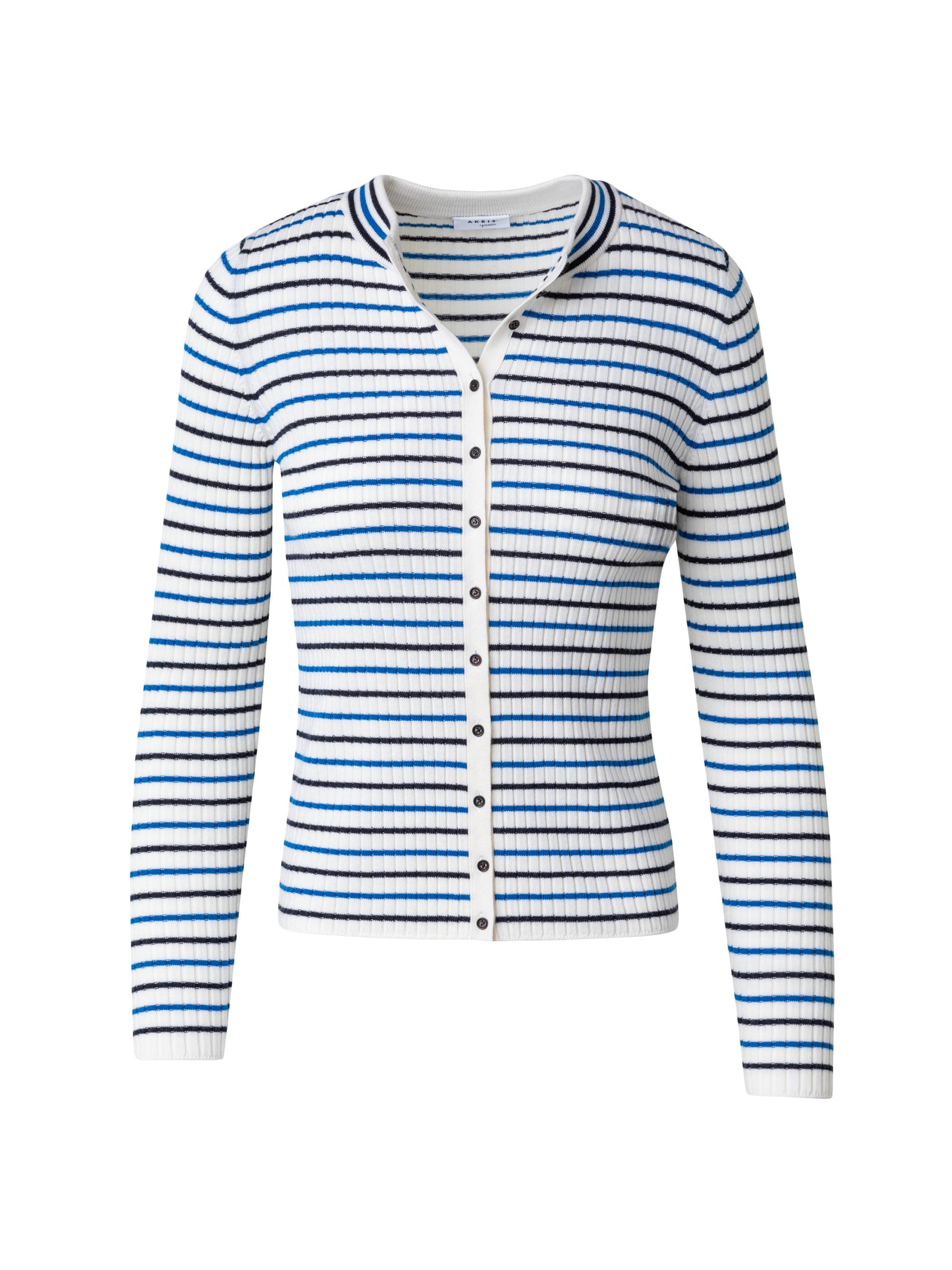 Akris punto Women's Stripe Woold Cardigan