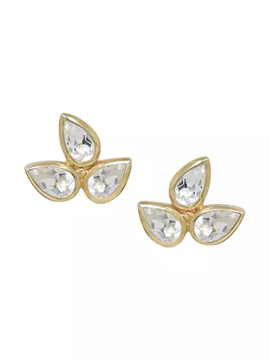 Bouquet Fleur-De-Lis 14K Yellow Gold & Gemstone Stud Earrings