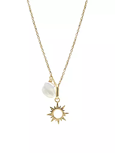 Anzie X Mel Soldera 14K Yellow Gold & Keishi Pearl Pendant Necklace