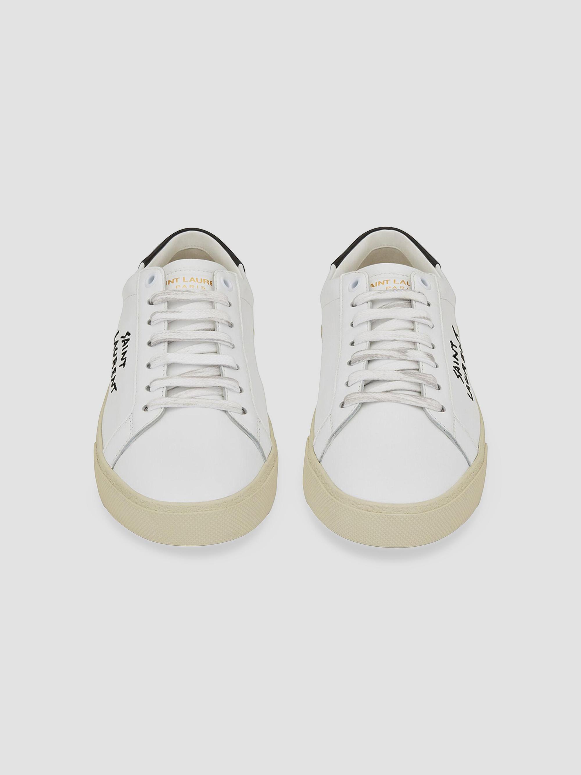 Saint Laurent Women's Court Classic SL-06 Embroidered Sneakers