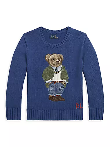 Ralph Lauren Home Flag Sweater Bear Bathrobe Charcoal at