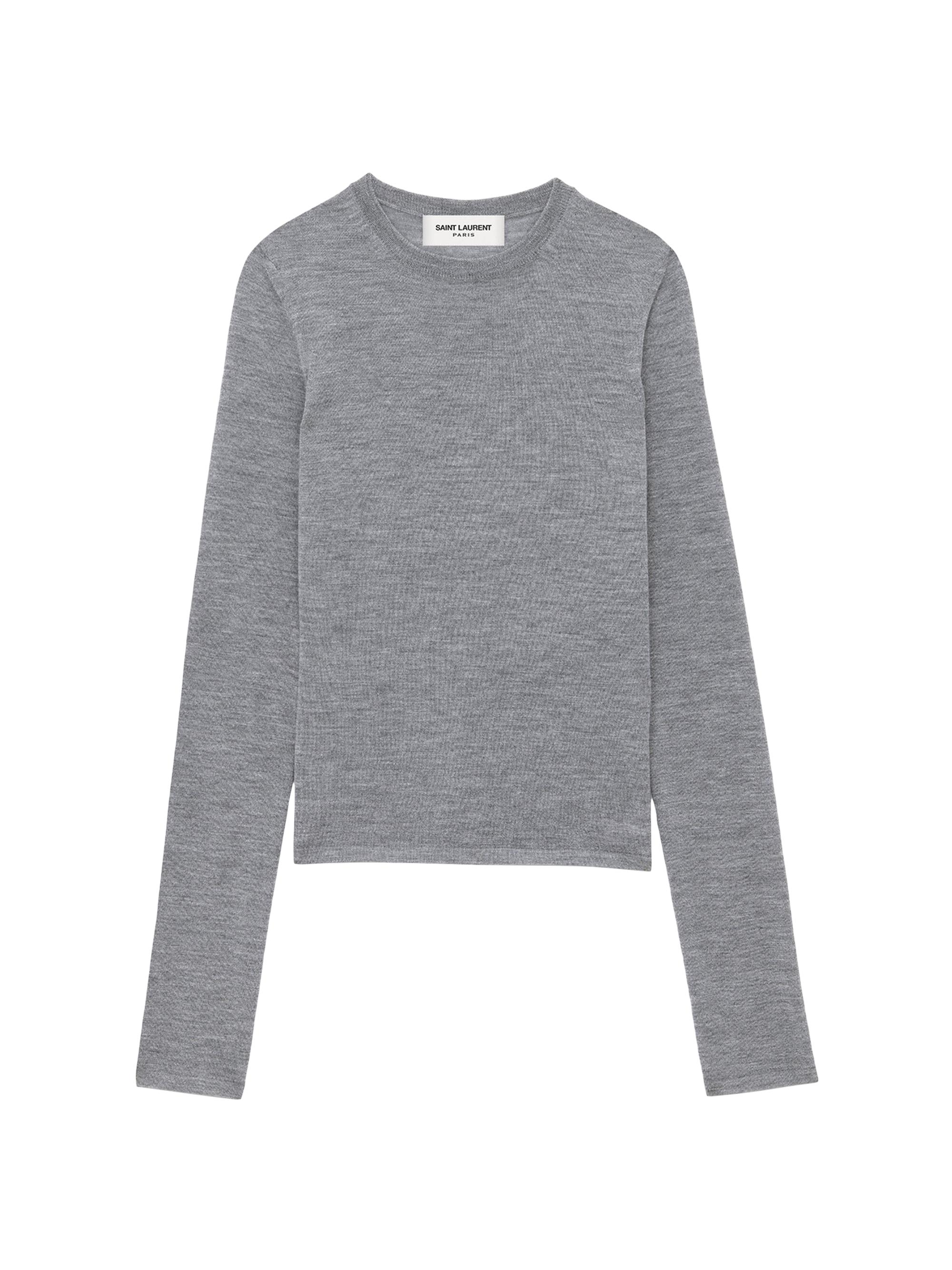Saint Laurent Women's Sweater in Cashmere Wool and Silk - Black