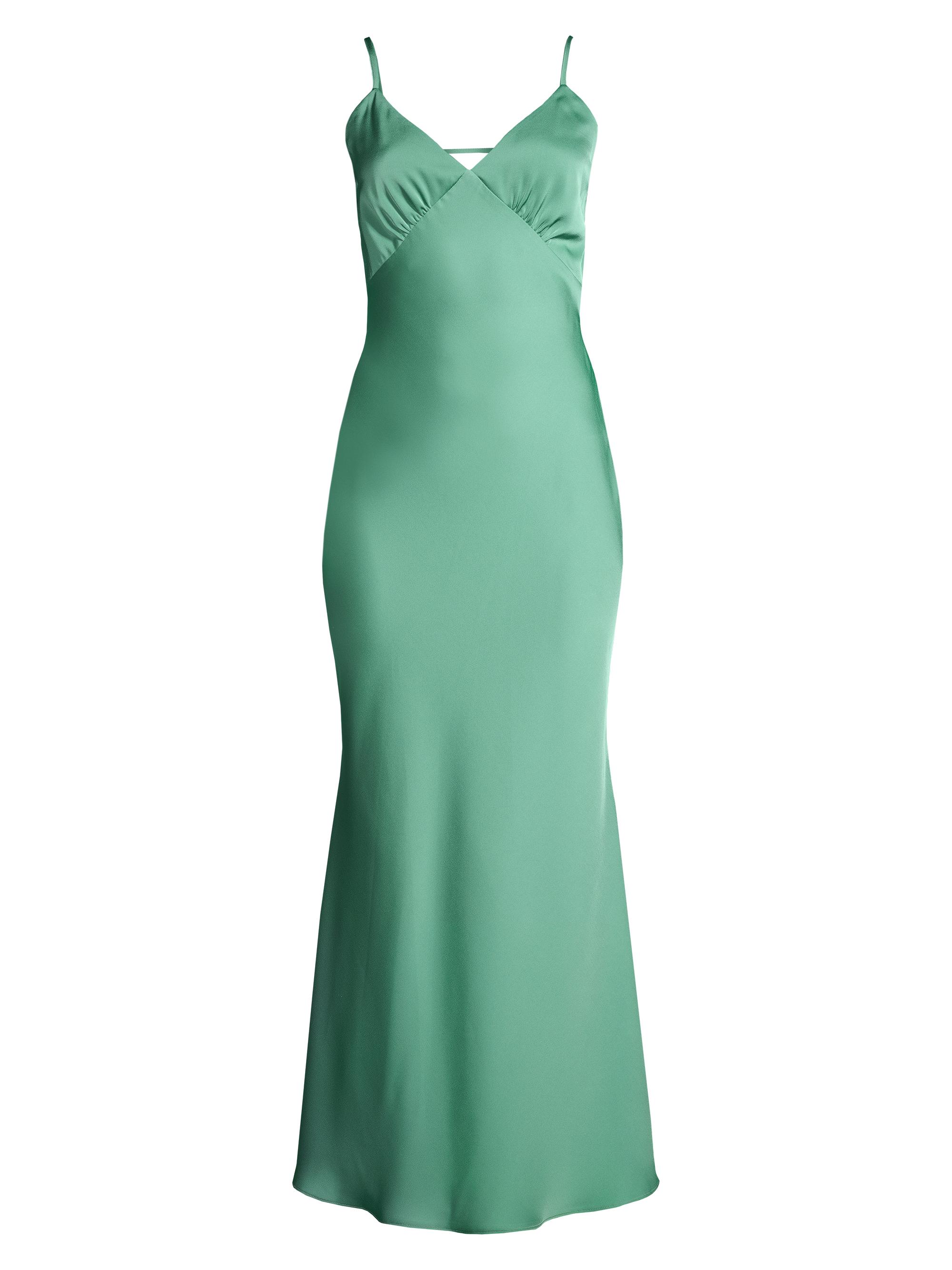 Misha Women's Vida Satin Maxi Dress - Juniper Green