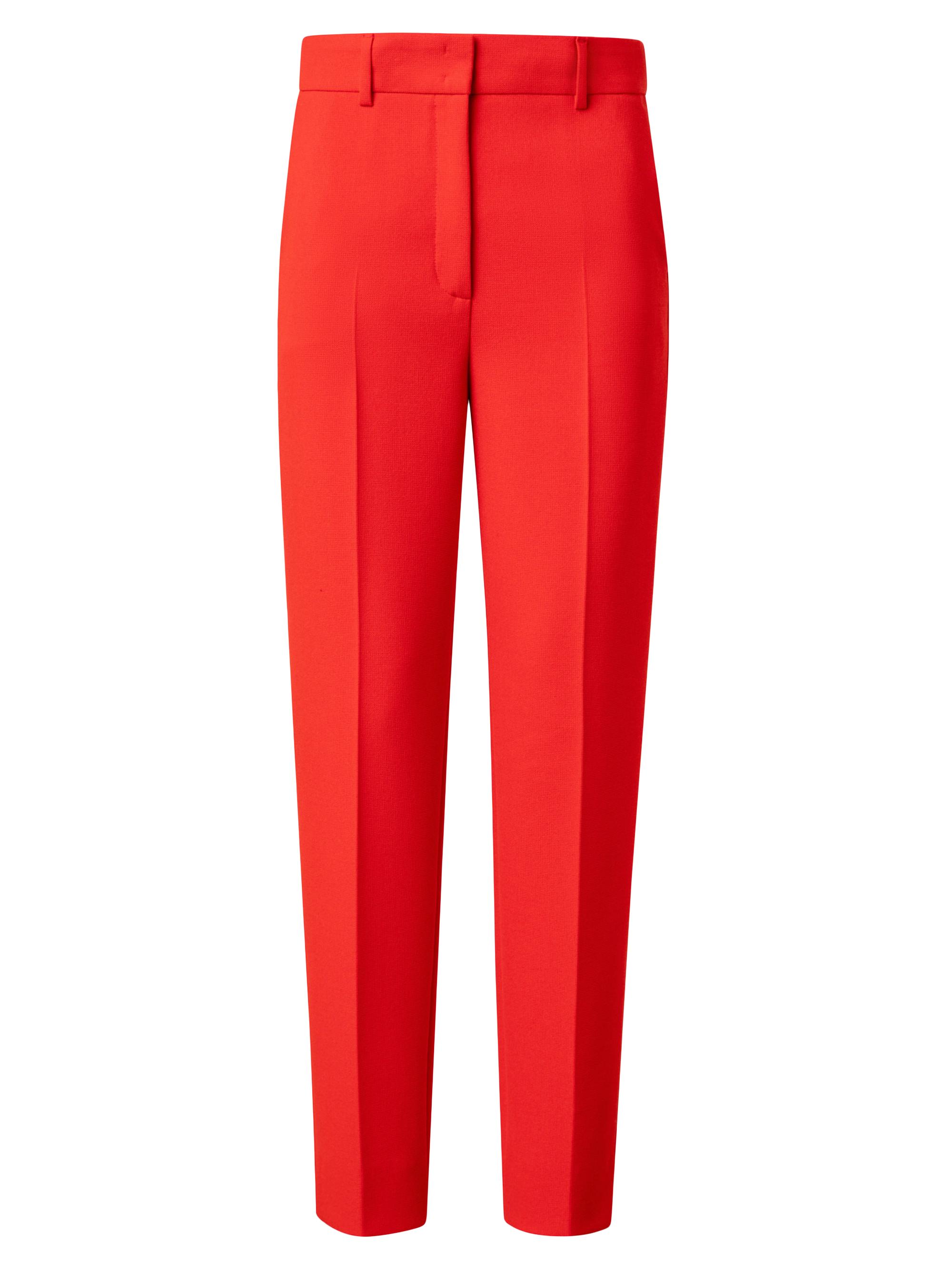 Akris punto Women's Feryn Seam Slim-Front Pants - Crimson Red