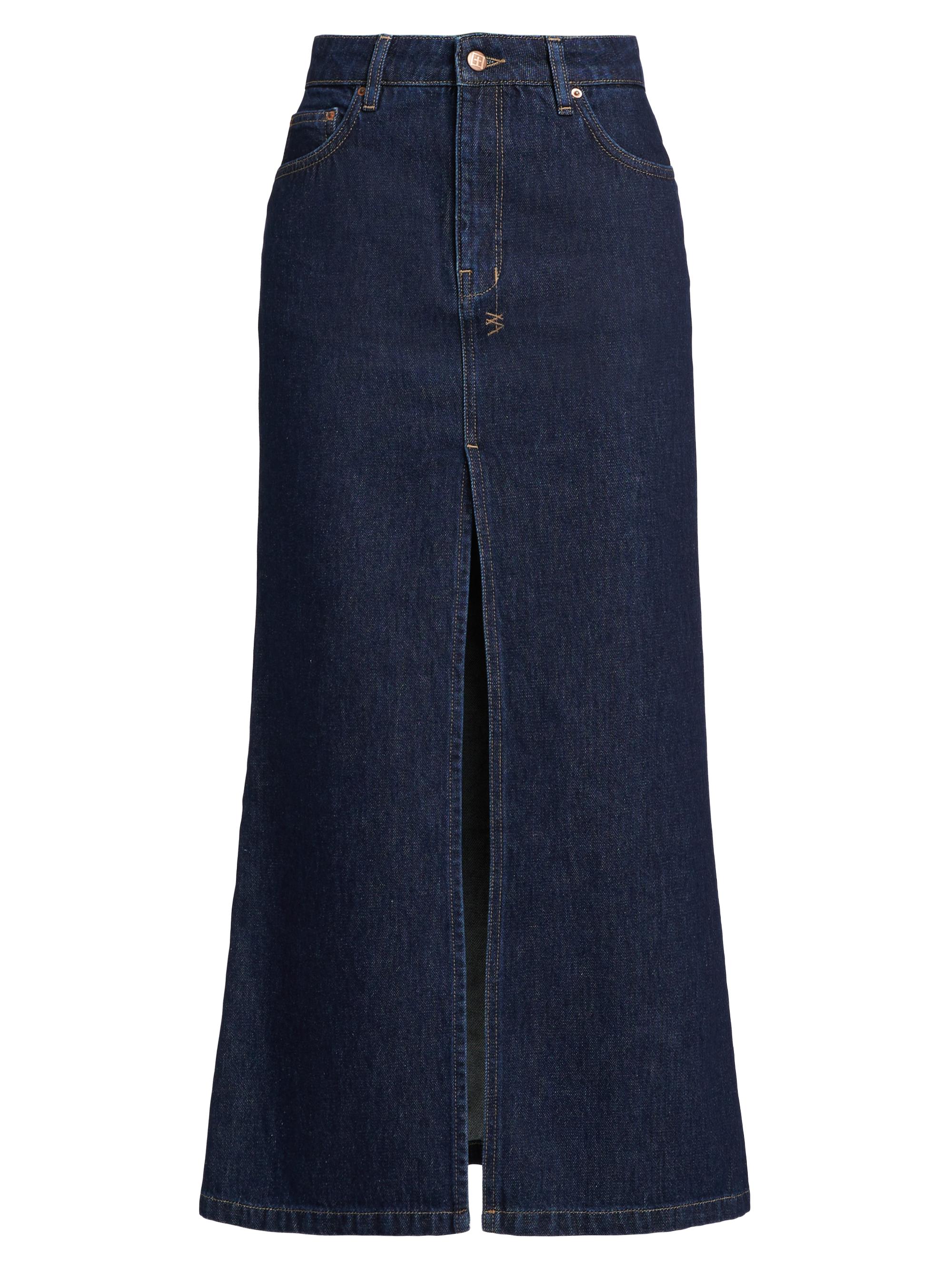 Derek Lam 10 Crosby Jewel Denim Button-Up Midi-Skirt | Saks Fifth