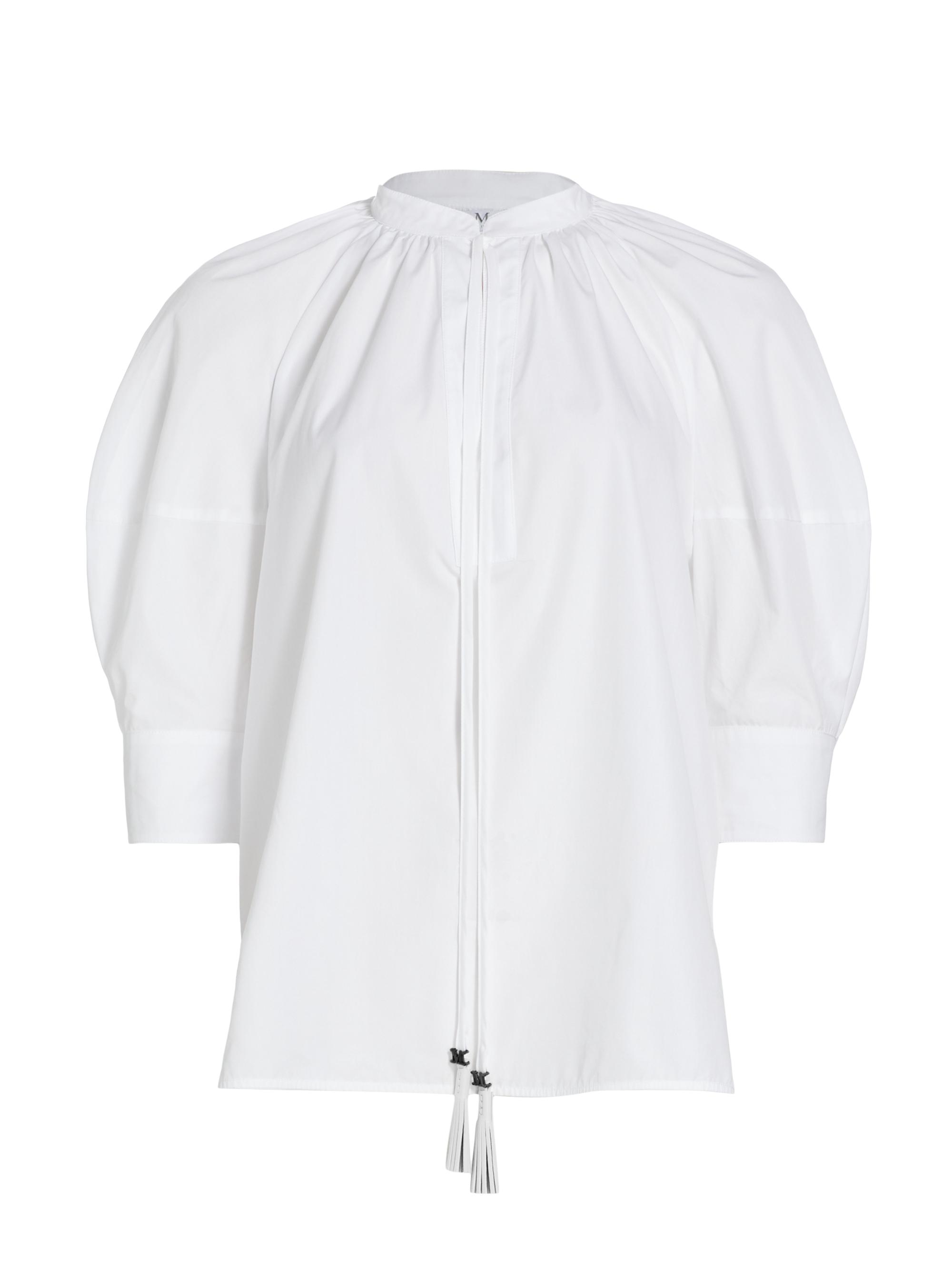 Max Mara Women's Capri Cotton Balloon-Sleeve Shirt - Optical White
