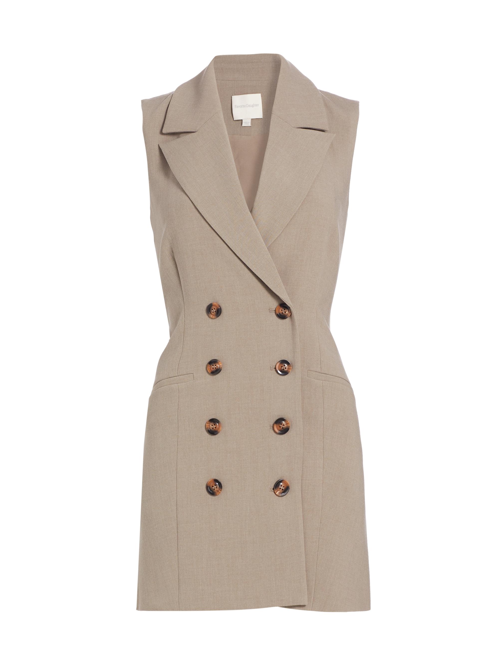 Favorite Daughter Women's Hailee Double-Breasted Minidress - Driftwood