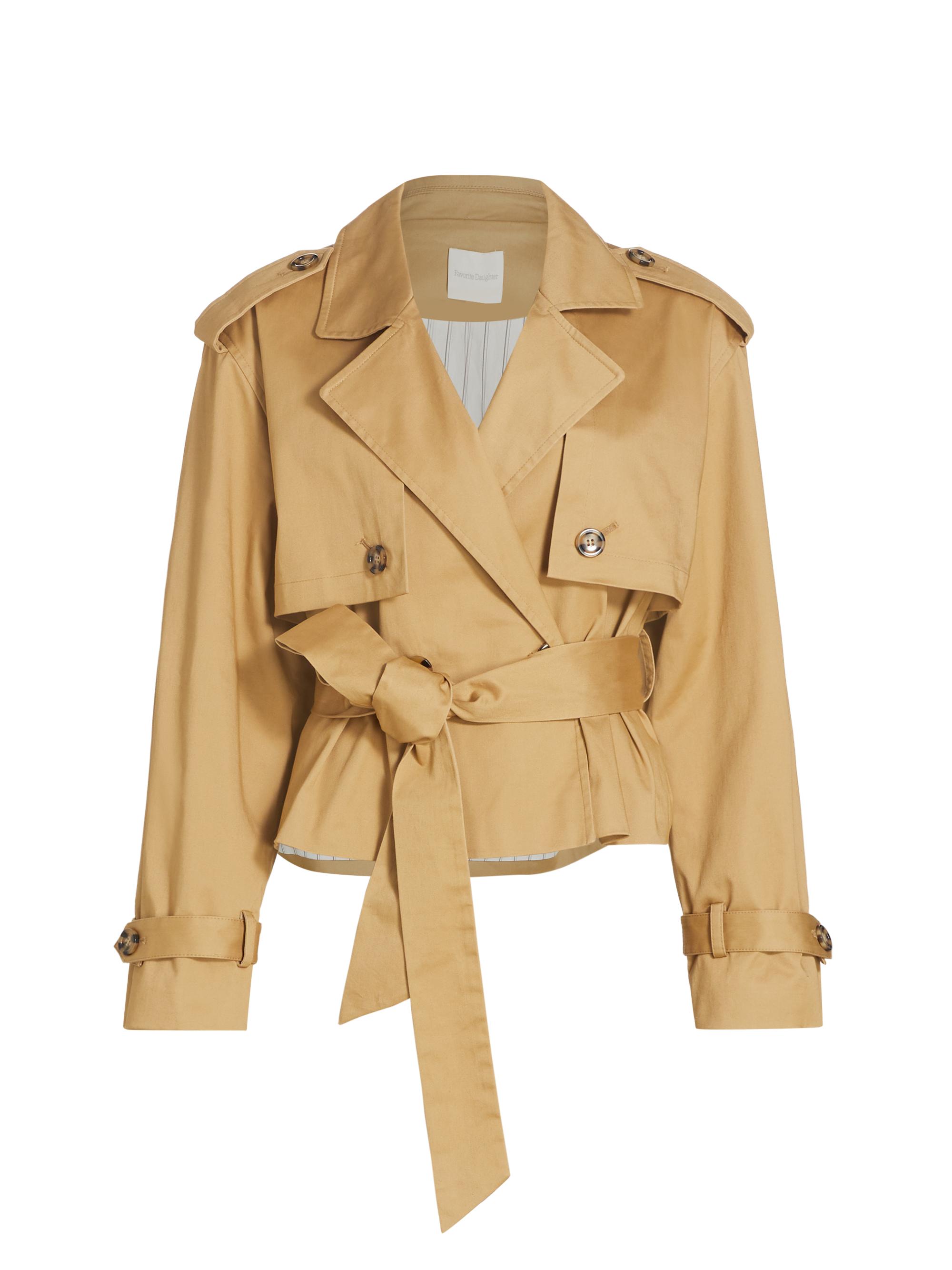 Favorite Daughter Women's The Cropped Charles Trench Coat - Sand