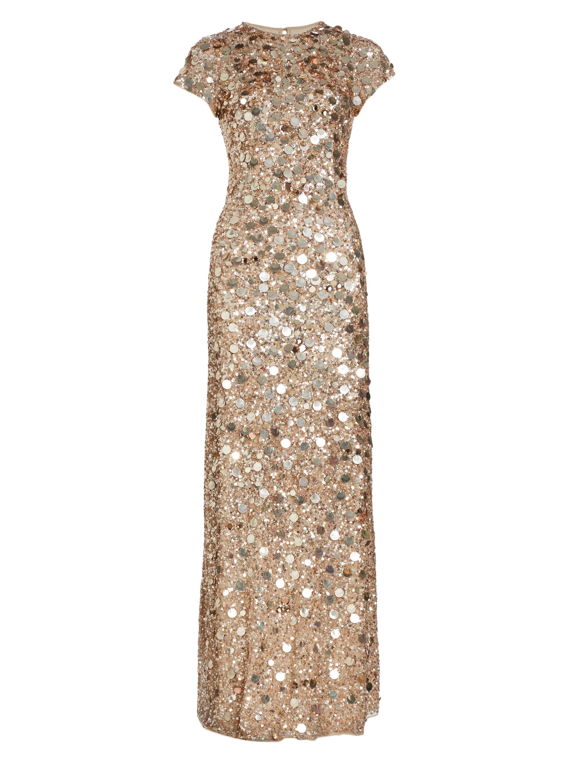 Atelier Prabal Gurung Women's Tippi Short-Sleeve Sequin Gown - Gold