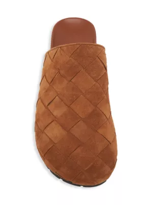 Bottega Veneta Tarik Intrecciato suede sandals - Brown