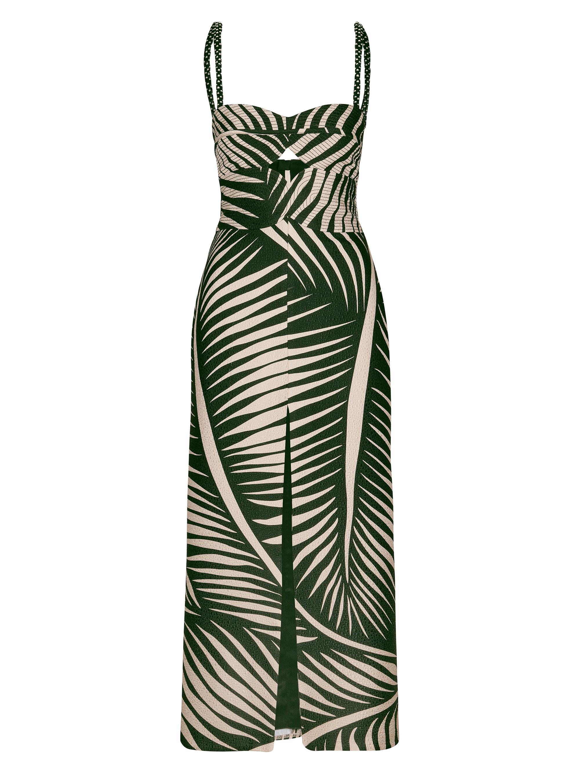 イサナ Johanna Ortiz Tropicana Nights Wool-Silk Midi Dress | Saks Fifth