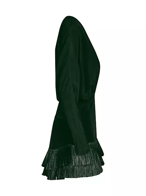Shop Johanna Ortiz Mojito Nights Silk Raffia Minidress | Saks Fifth Avenue
