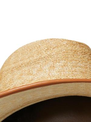 Valentino Garavani VLogo Signature straw fedora hat - Neutrals