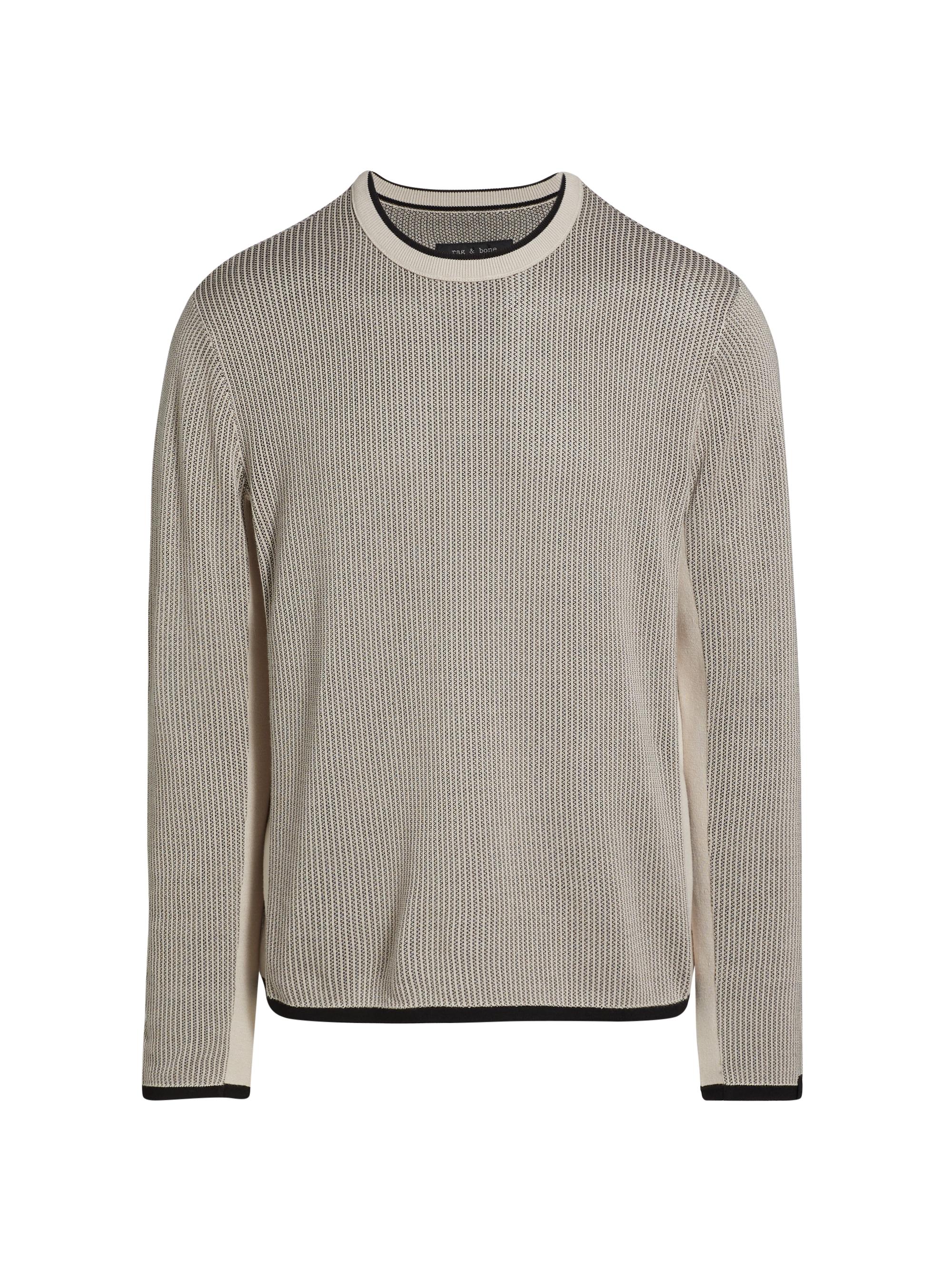rag & bone Men's Harvey Cotton-Blend Crewneck Sweater - Light Blue