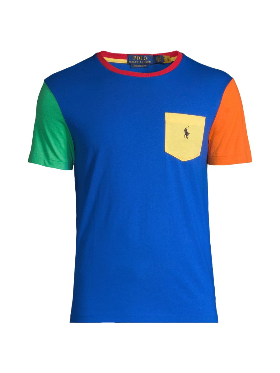 【関税&送料込】Polo Ralph Lauren T-shirts and Polos Polo Ralph Lauren Colorblocked Cotton T-Shirt | Saks Fifth