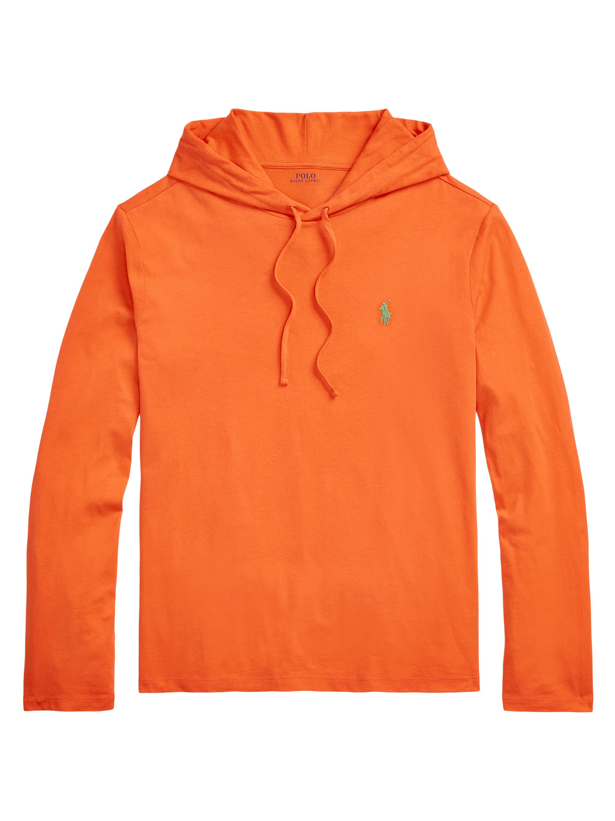 Polo Ralph Lauren Men's Logo Long-Sleeve Hooded T-Shirt - Bright Signal Orange