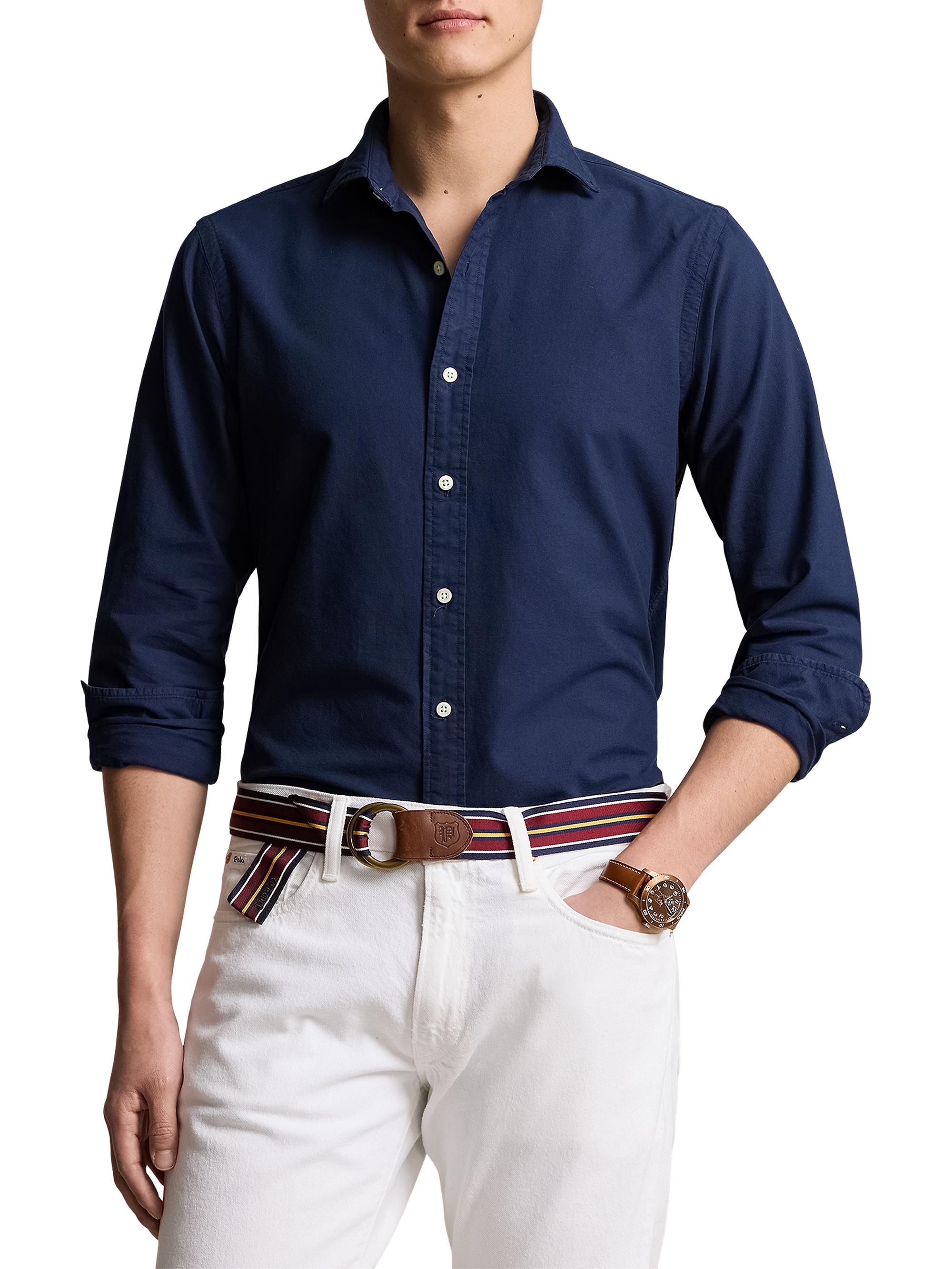 Polo Ralph Lauren Men's Cotton Button-Front Shirt - Newport Navy