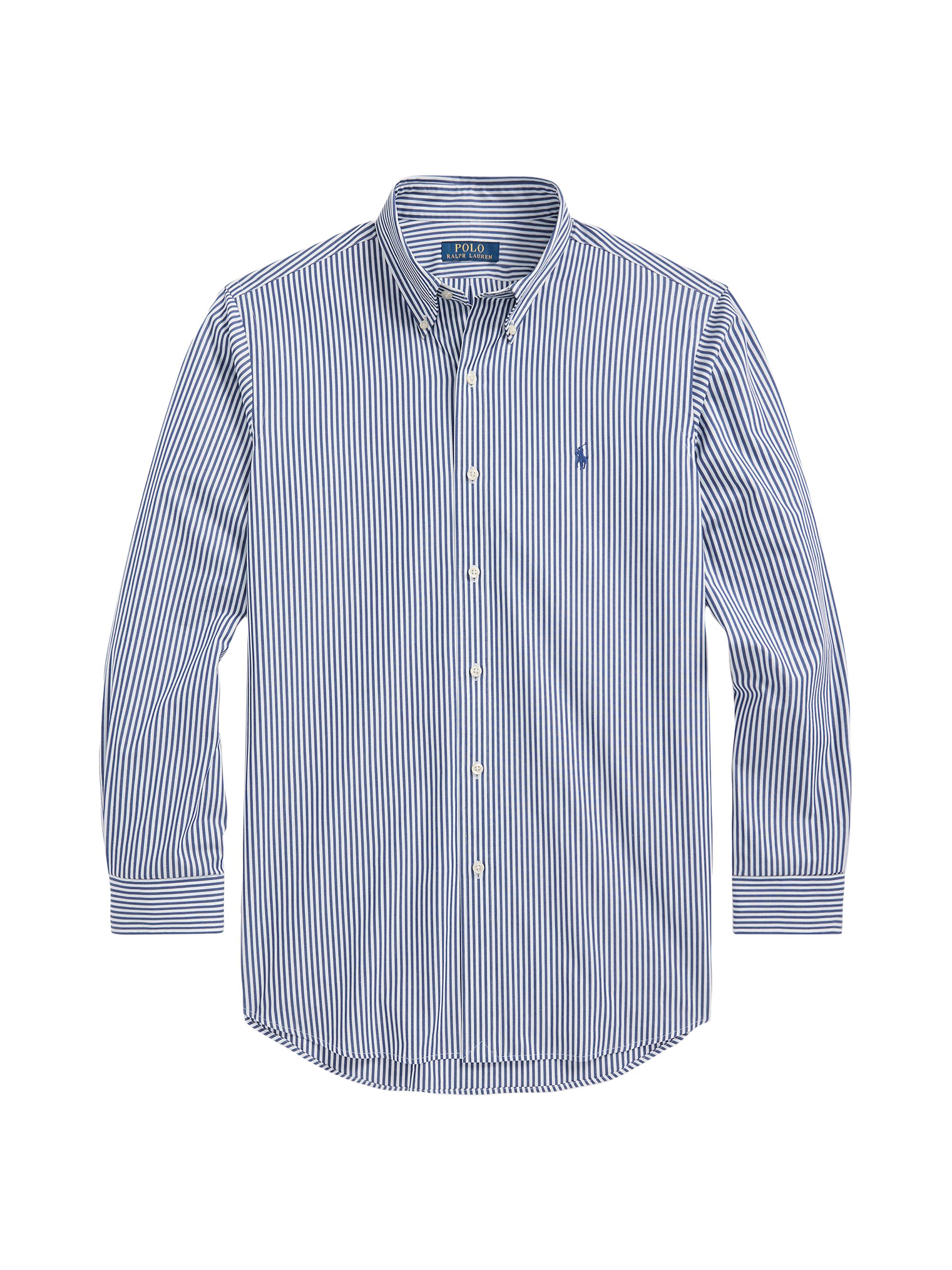 Polo Ralph Lauren Men's Striped Button-Down Shirt - Navy White