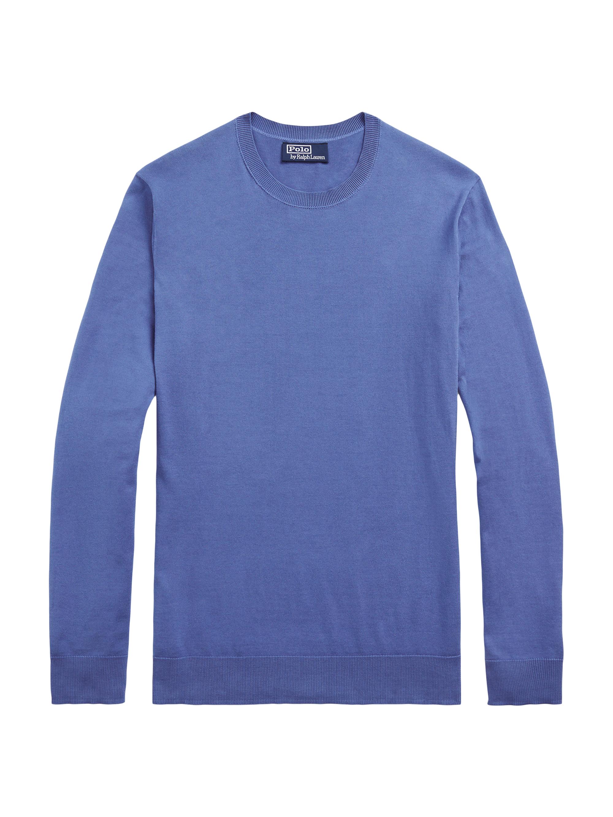 Polo Ralph Lauren Men's Cotton Crewneck Sweater - Nimes Blue